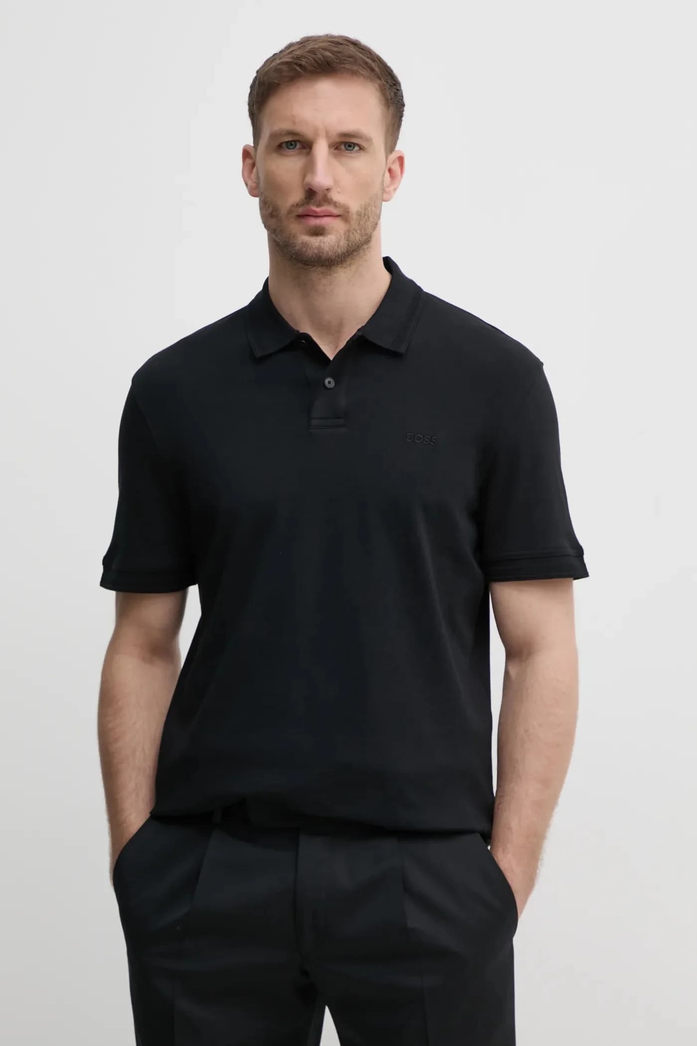 Хлопковая рубашка-поло Pe_Interlock