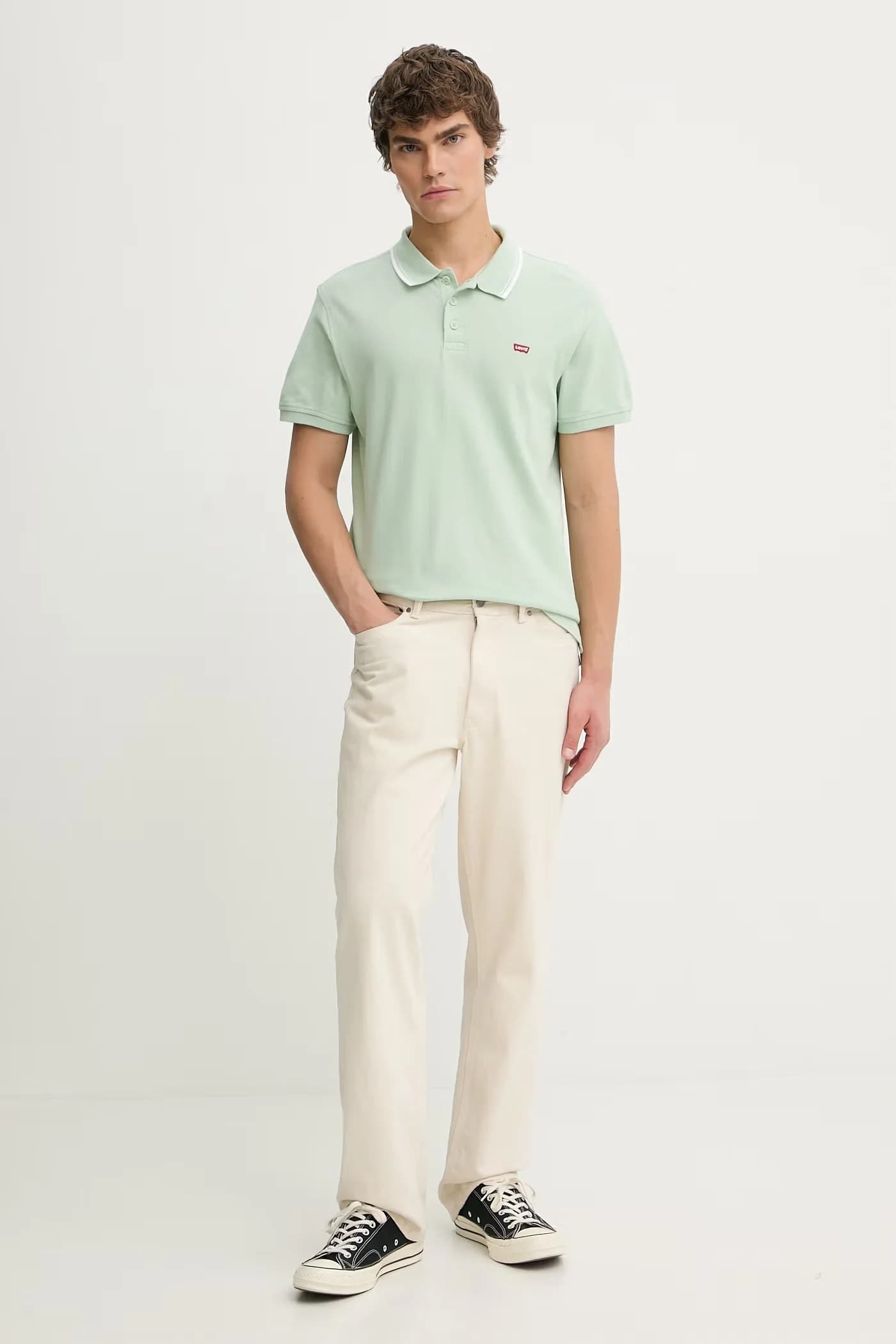 хлопковое поло LEVIS HM POLO - фото 2