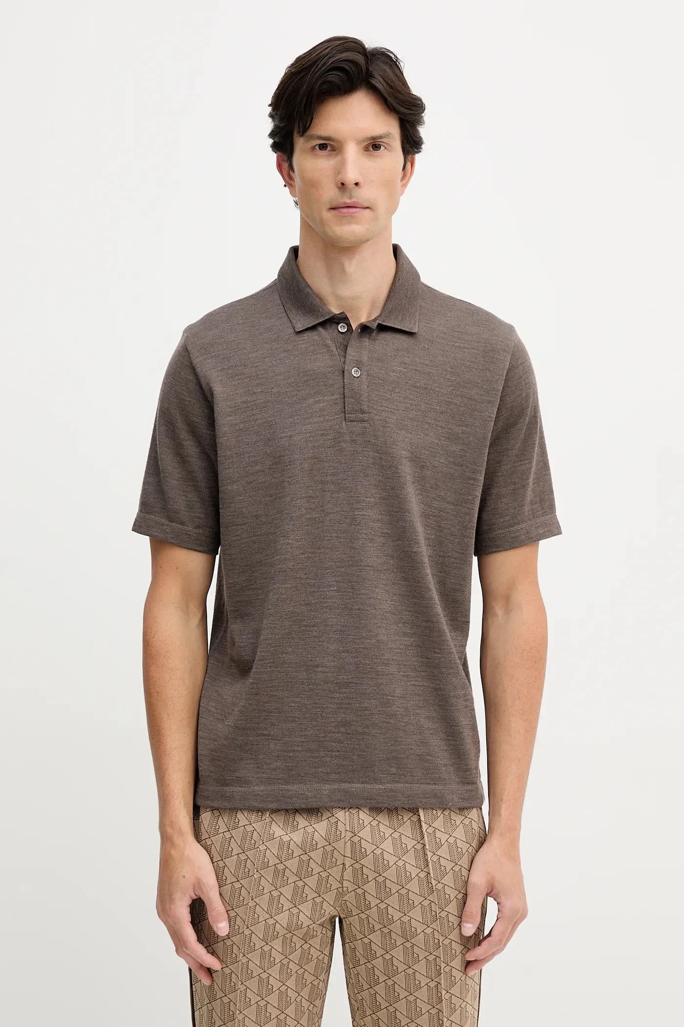 Трикотажное шерстяное поло