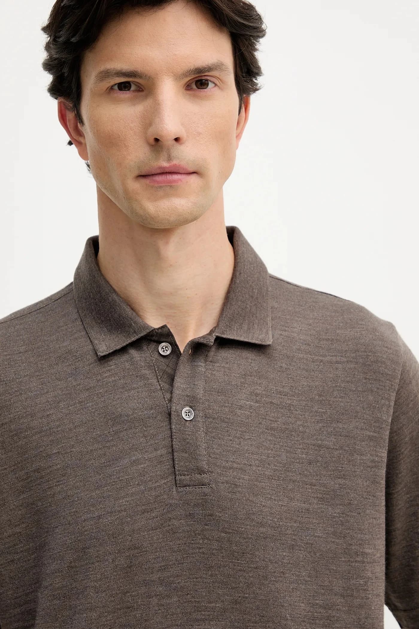 Трикотажное шерстяное поло - фото 4