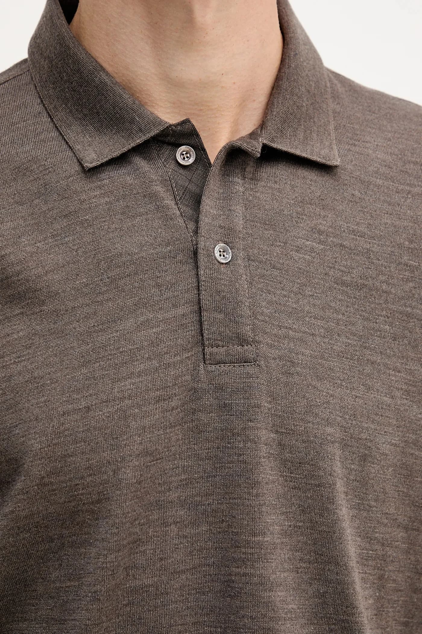 Трикотажное шерстяное поло - фото 5