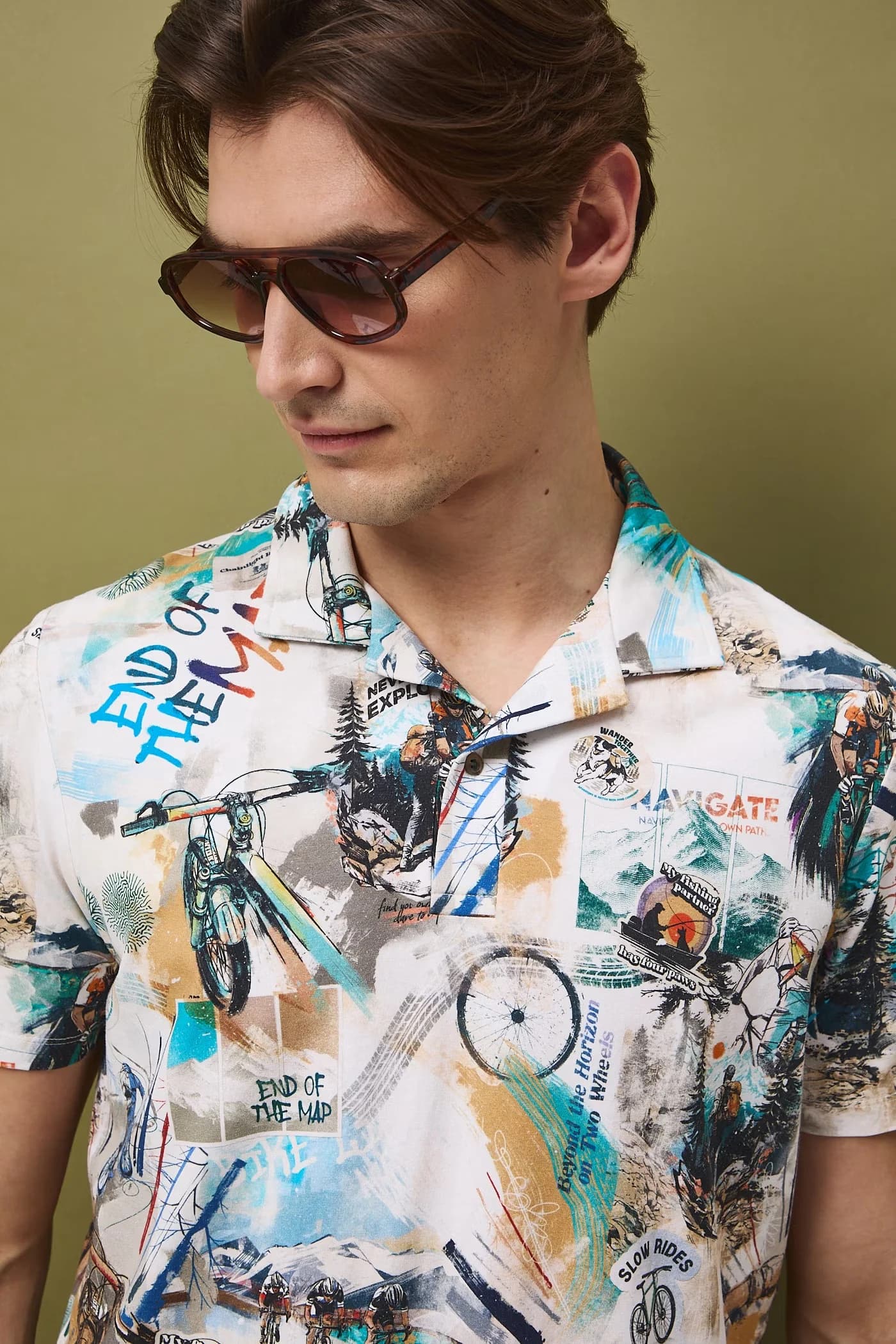 Мужское поло из хлопка с эластаном