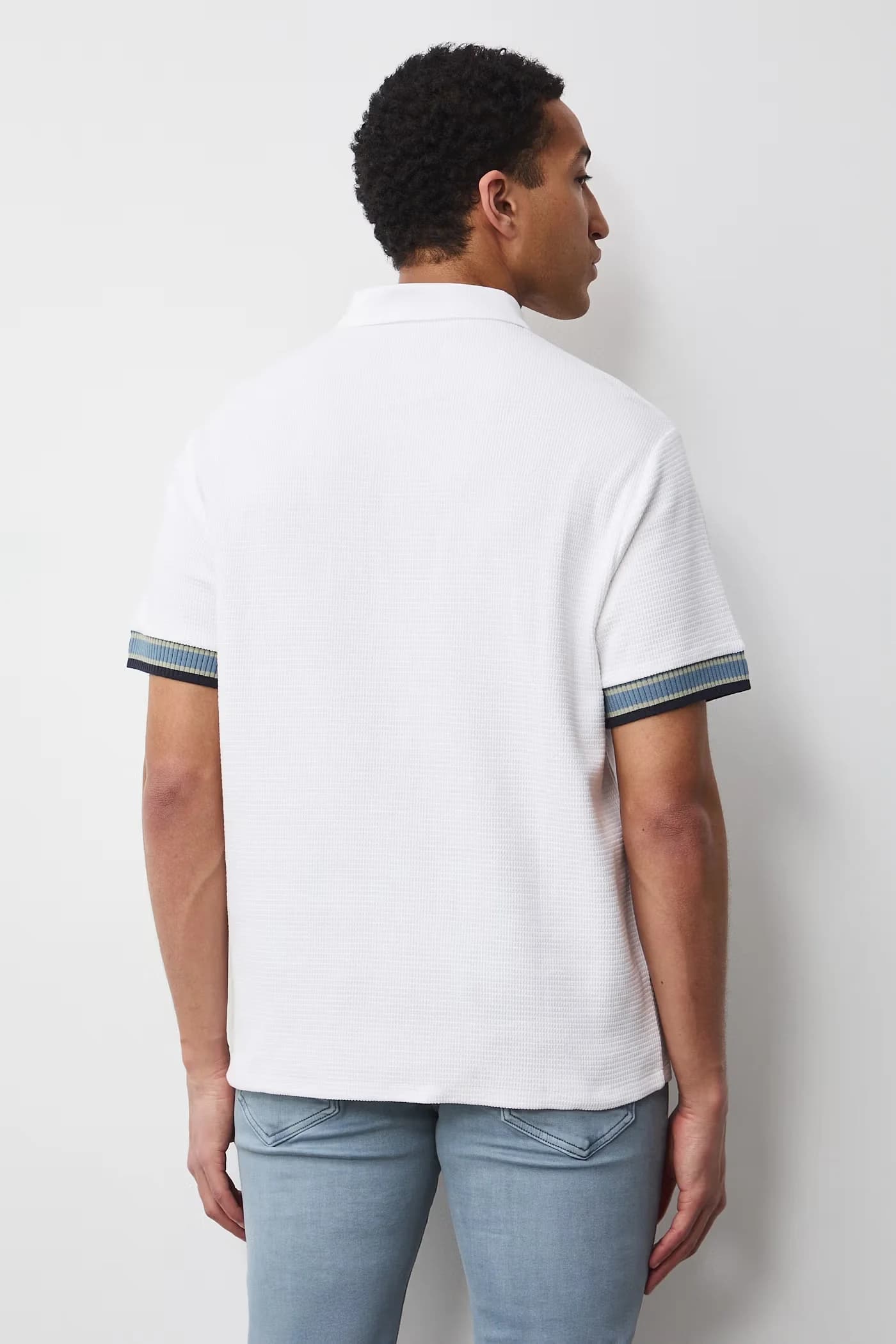 Мужское поло из хлопка с эластаном - фото 3