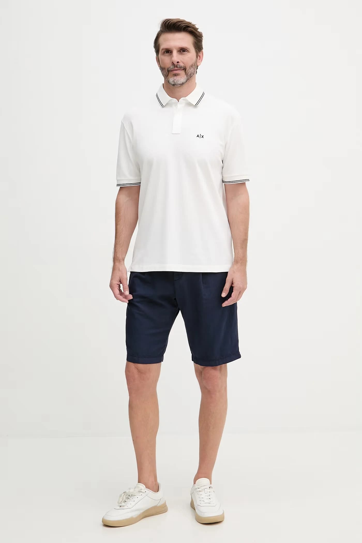 Мужское поло из хлопка с эластаном - фото 2