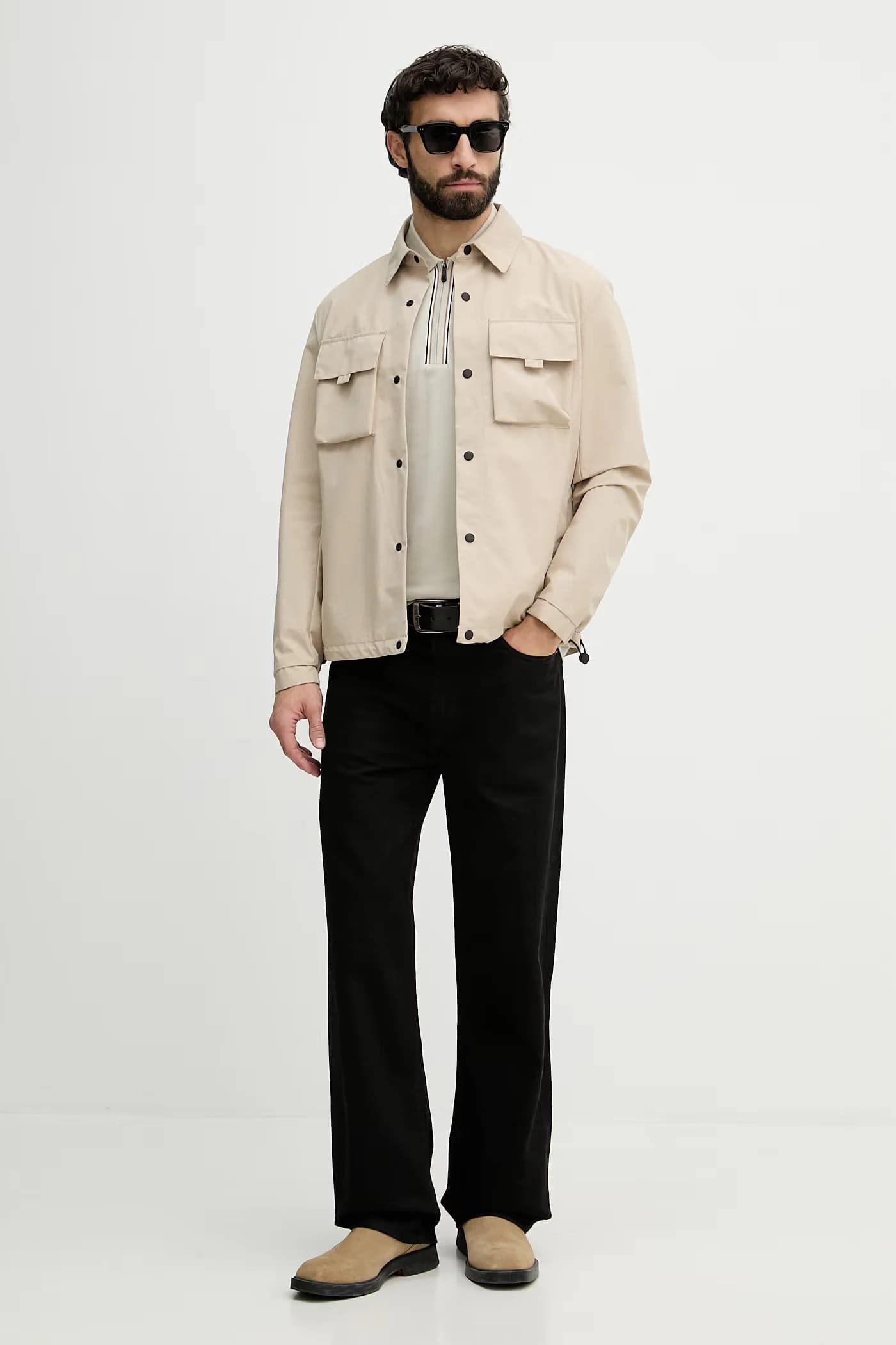 Мужское поло из хлопка с эластаном - фото 2