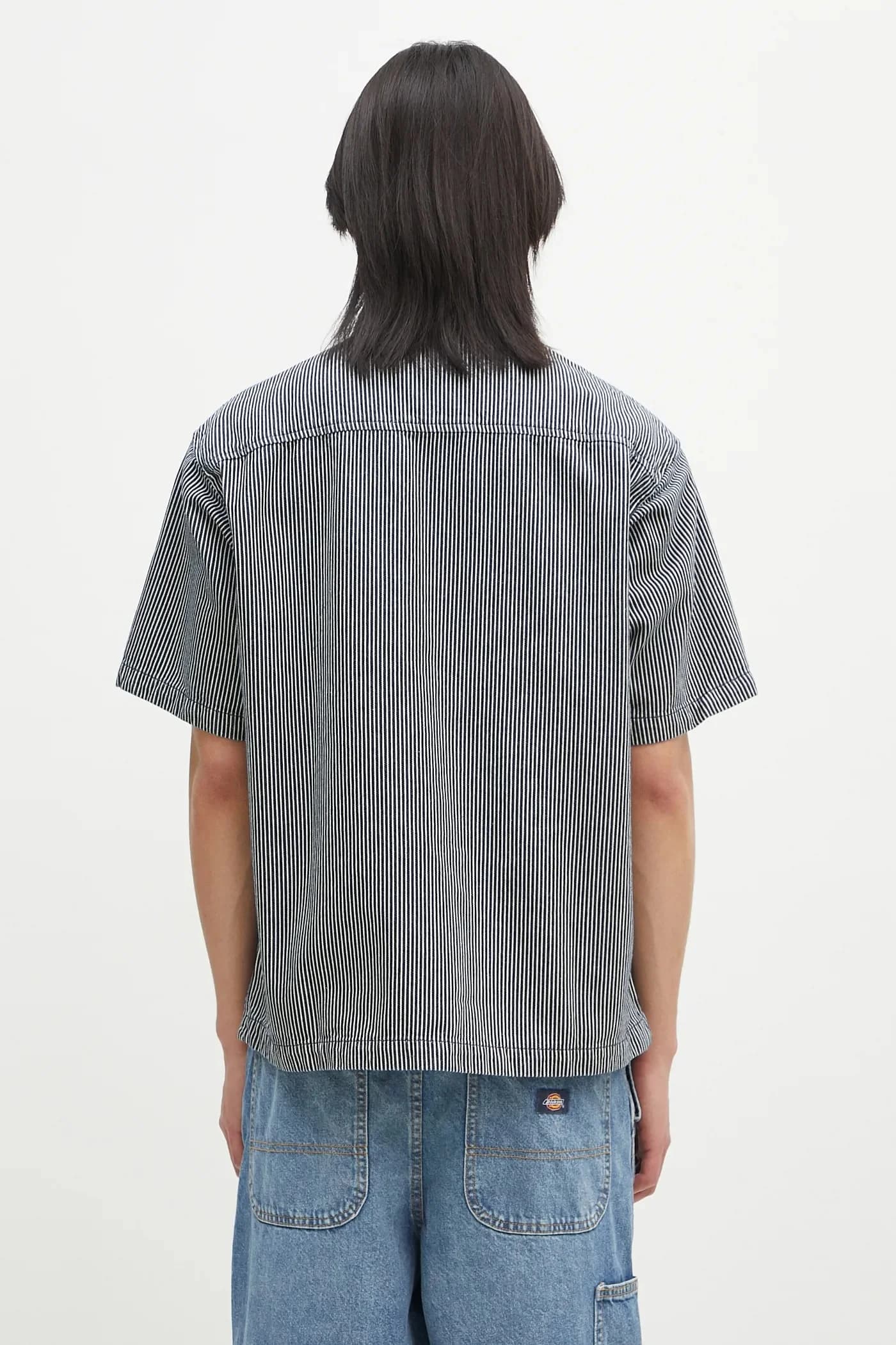 Хлопковая рубашка-поло Mini Issueo SS Work Shirt - Джинсовый - фото 3