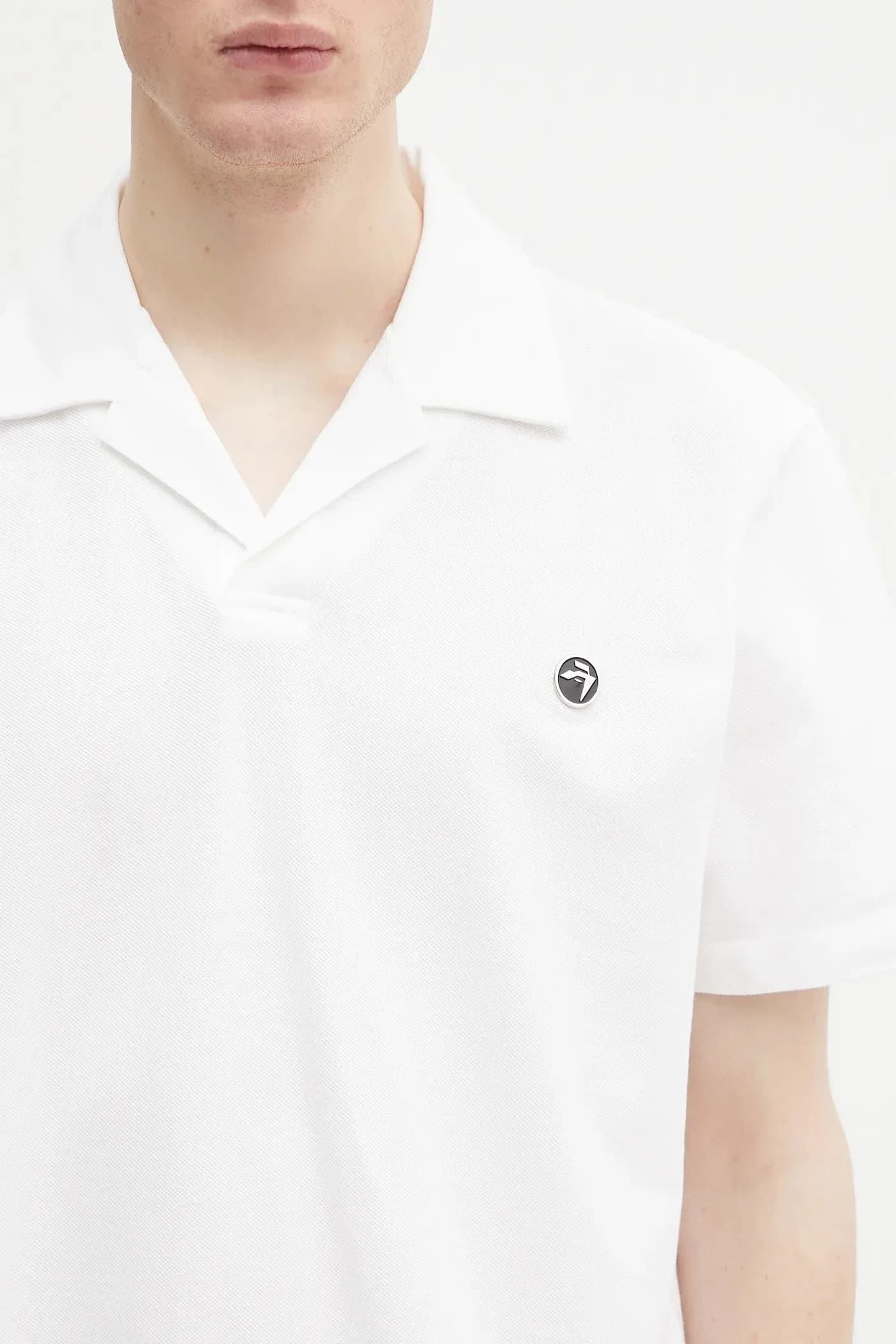 Хлопковая рубашка-поло - фото 4