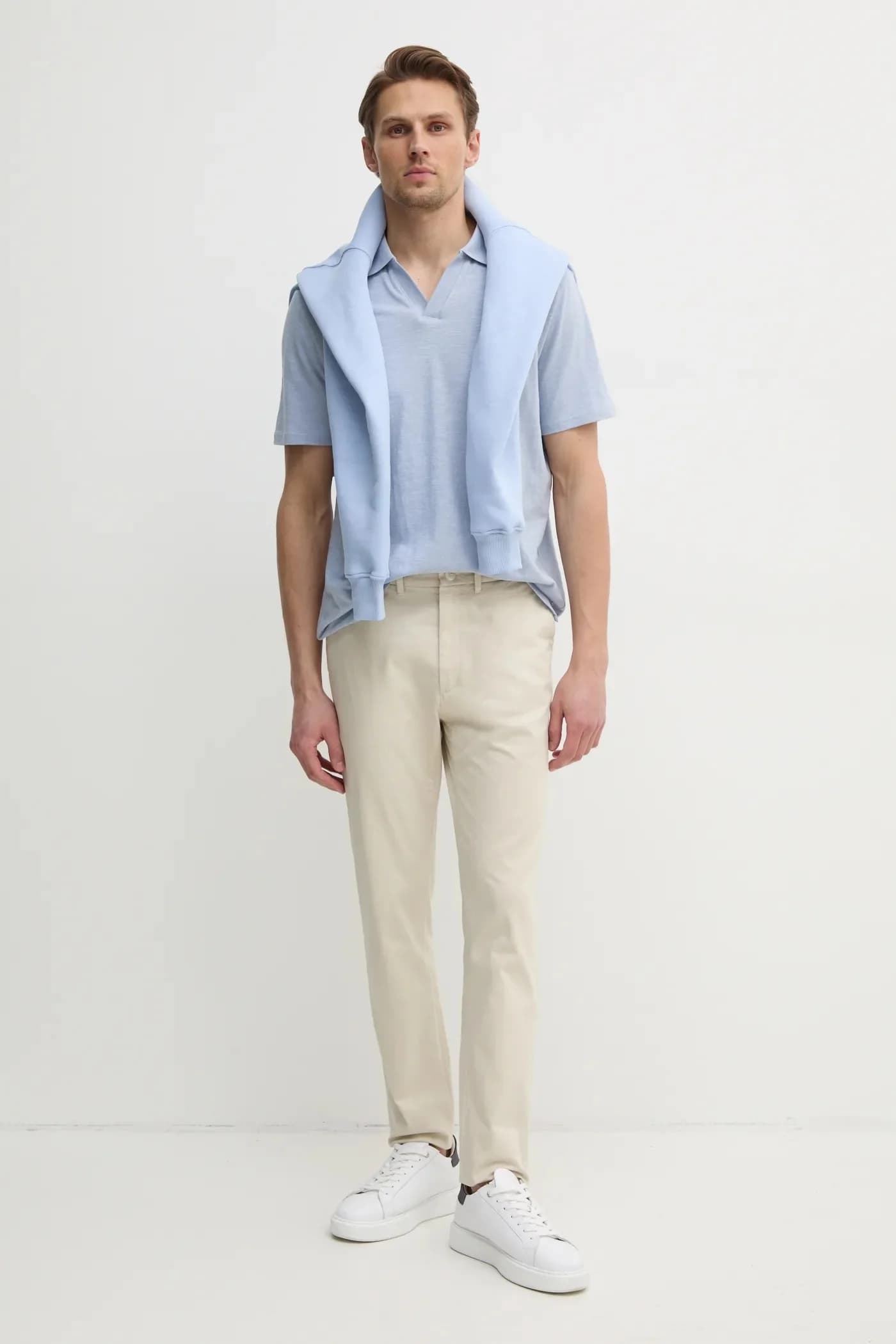 Поло с оттенком льна - фото 2