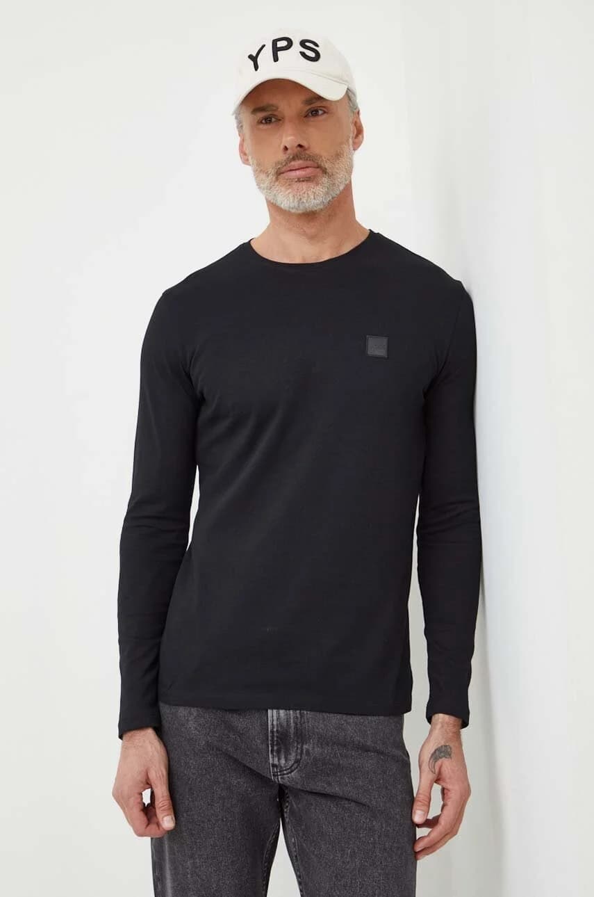 Хлопковые кнопки с длинными рукавами