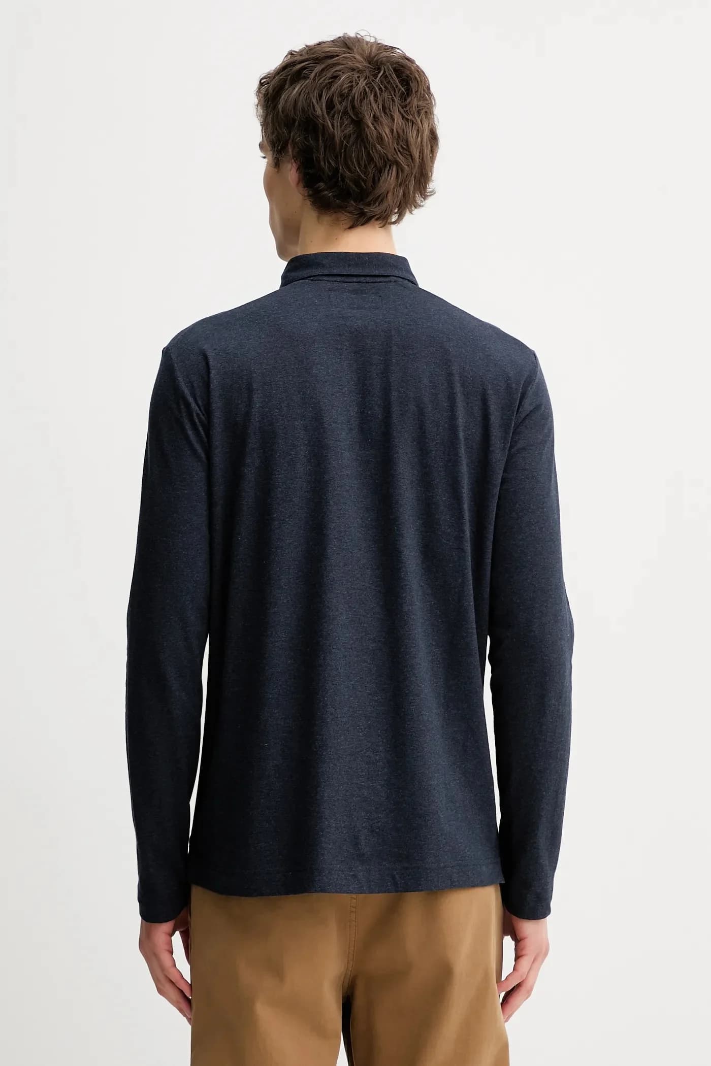 Хлопковая рубашка с длинным рукавом - фото 3