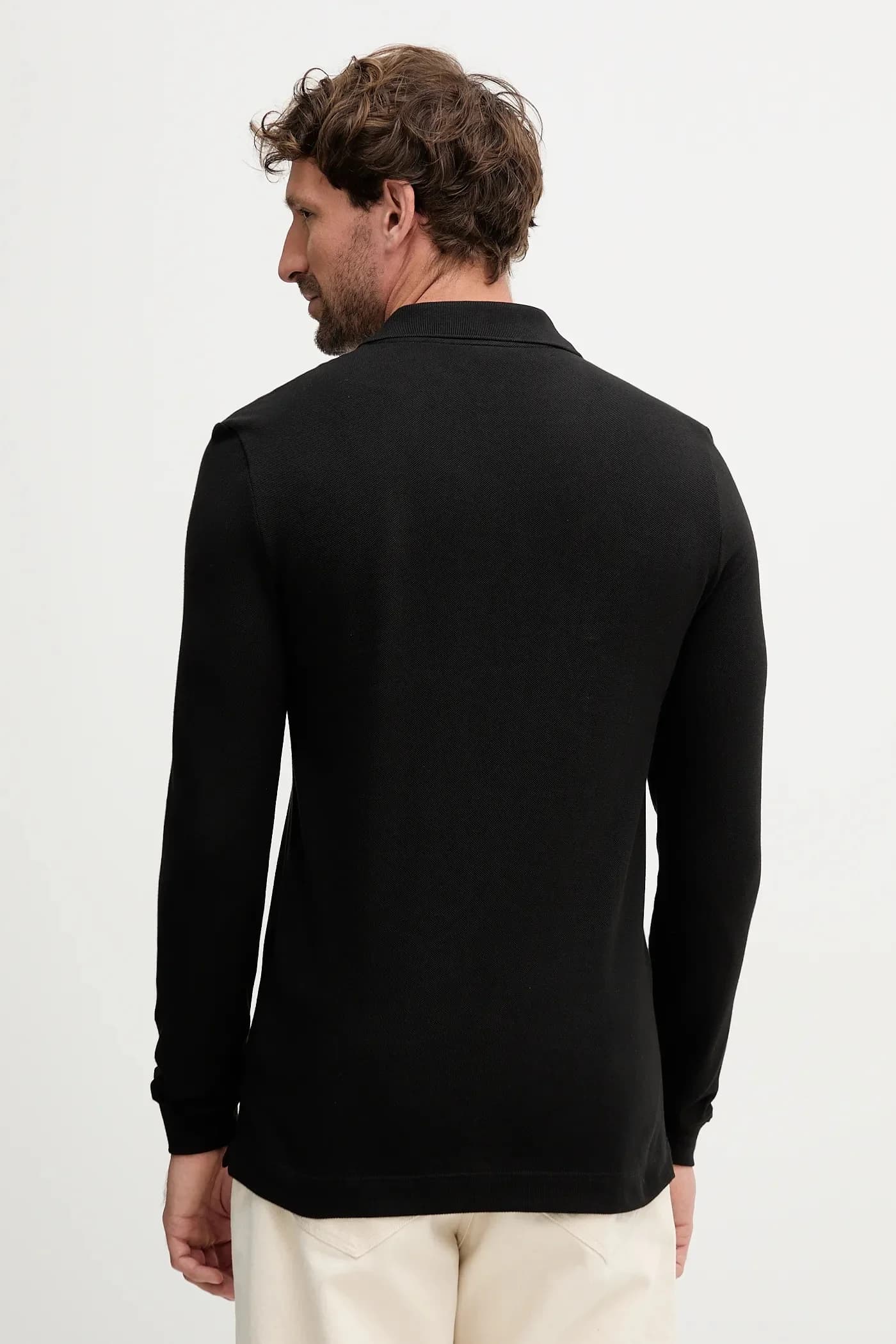 Хлопковая рубашка с длинным рукавом - фото 3