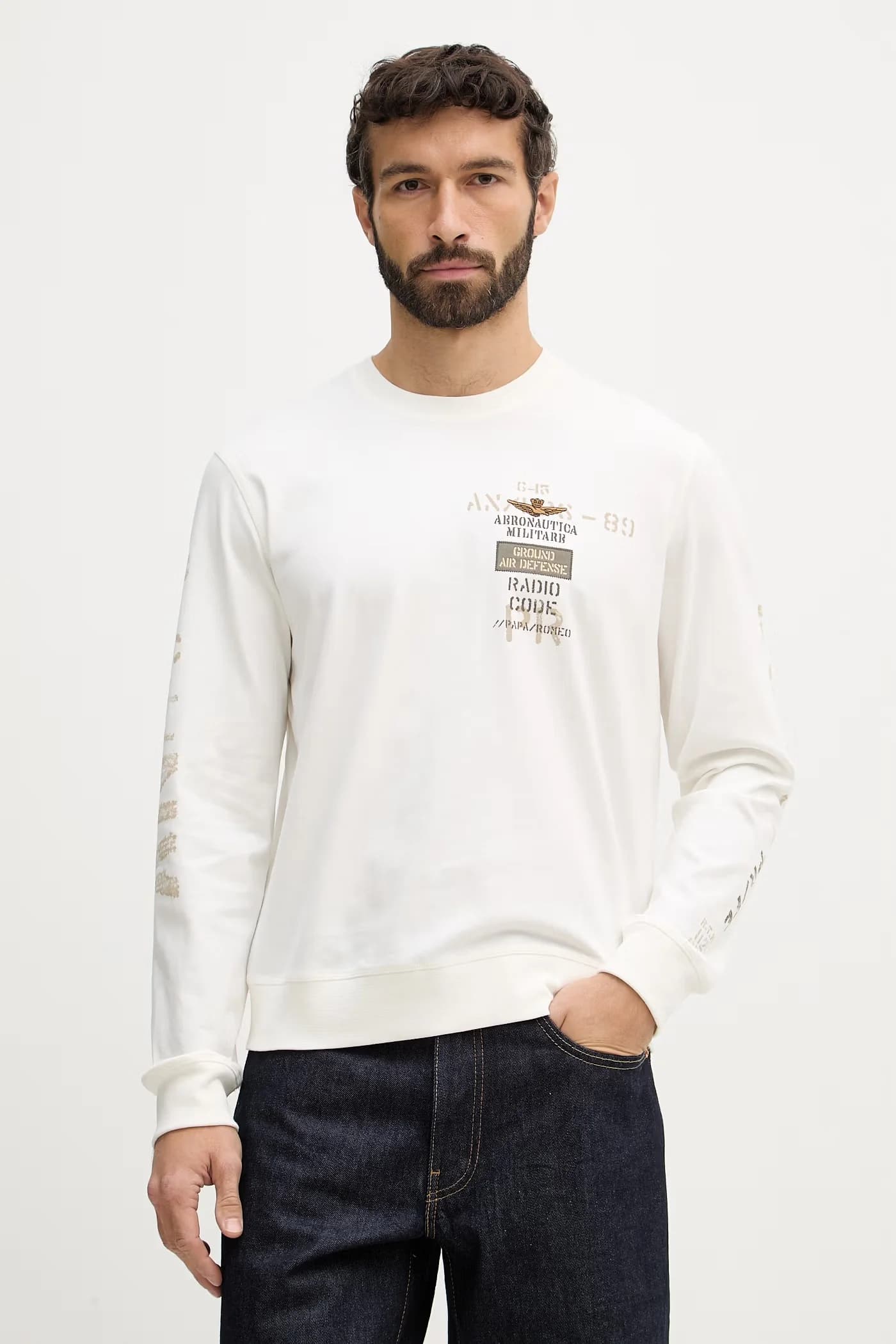 Хлопковая рубашка с длинным рукавом - фото 3