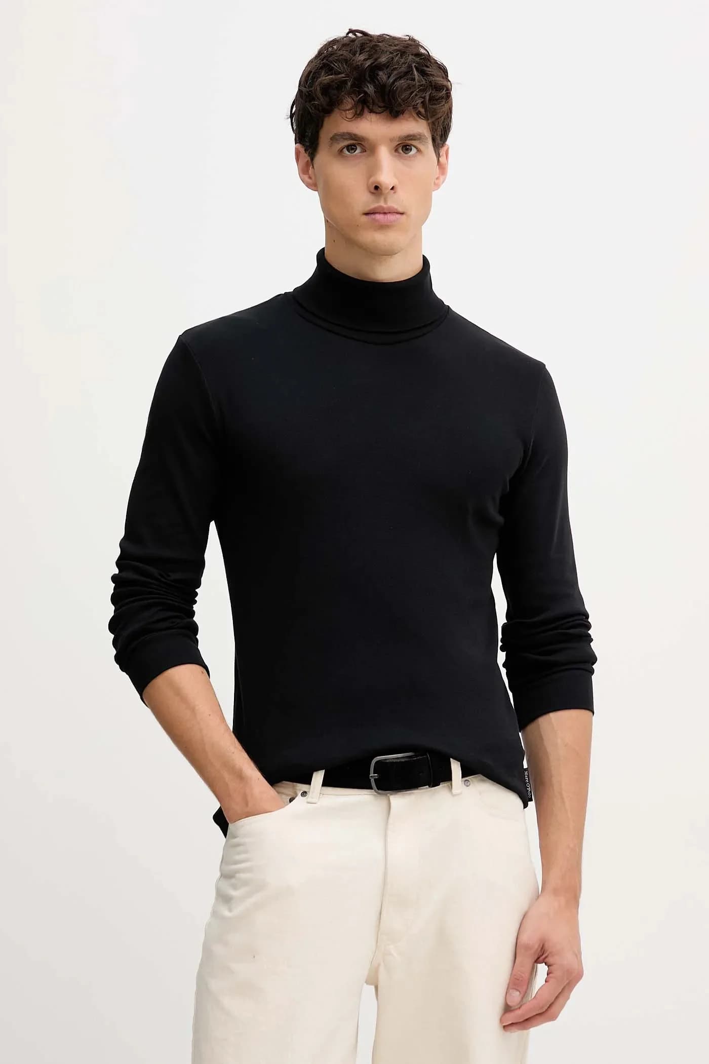 Хлопковая рубашка с длинным рукавом