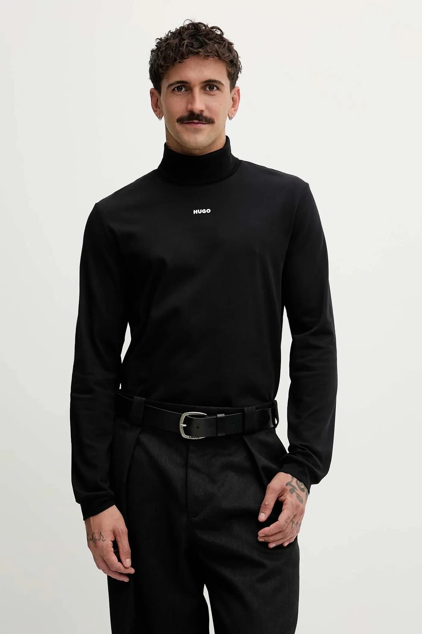 Хлопковая рубашка Daporollo с длинными рукавами