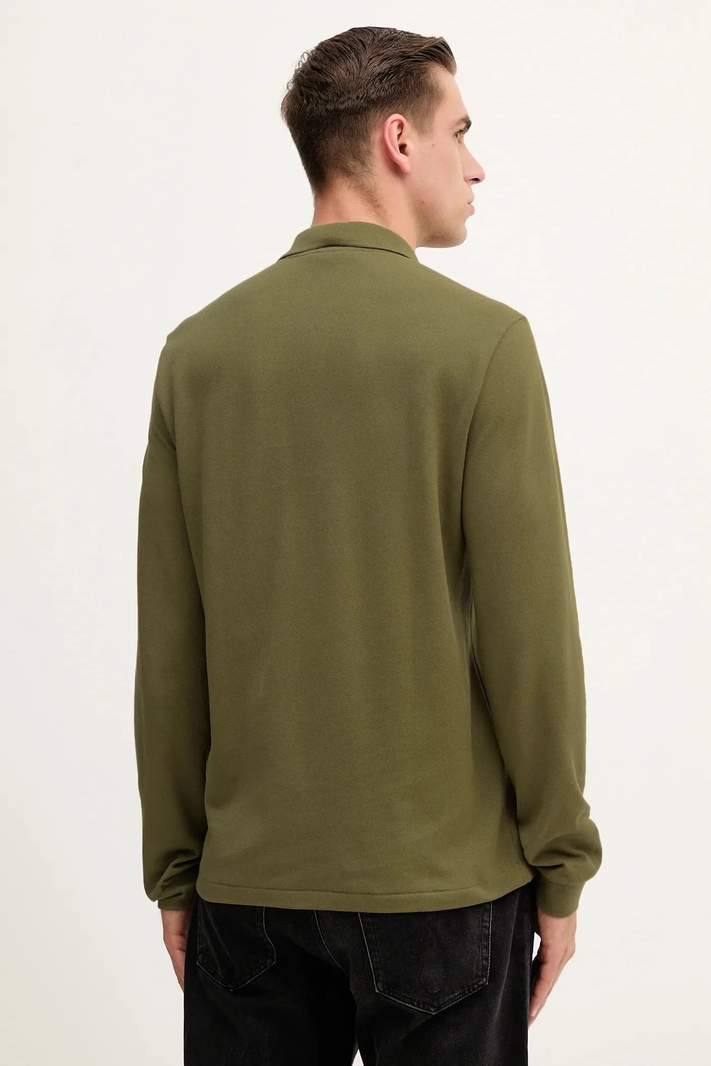 Хлопковая рубашка с длинным рукавом - фото 3