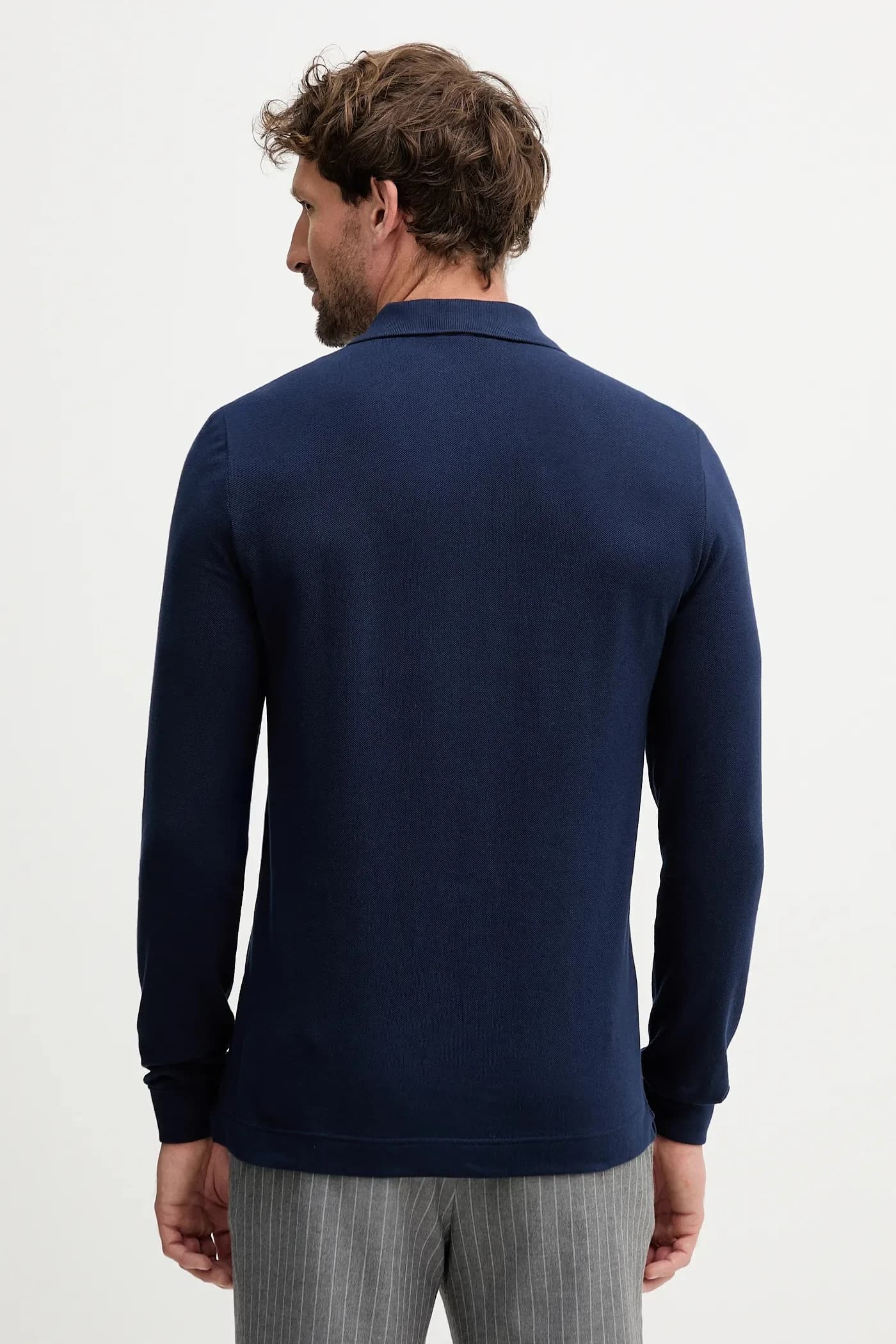 Хлопковая рубашка с длинным рукавом - фото 3