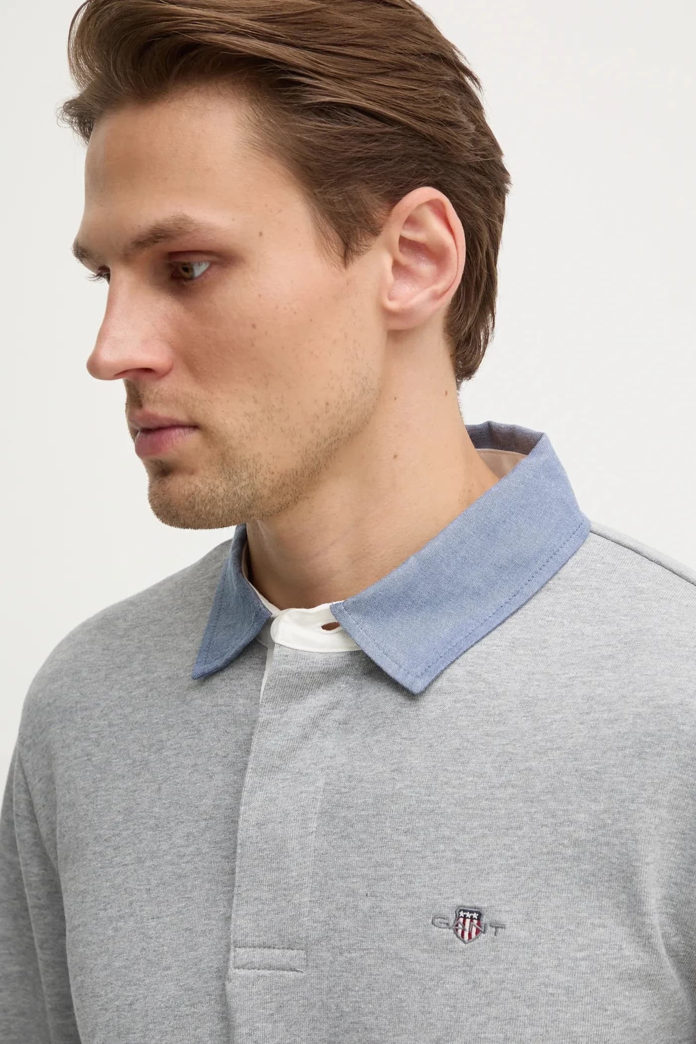 Хлопковая рубашка с длинным рукавом - фото 4