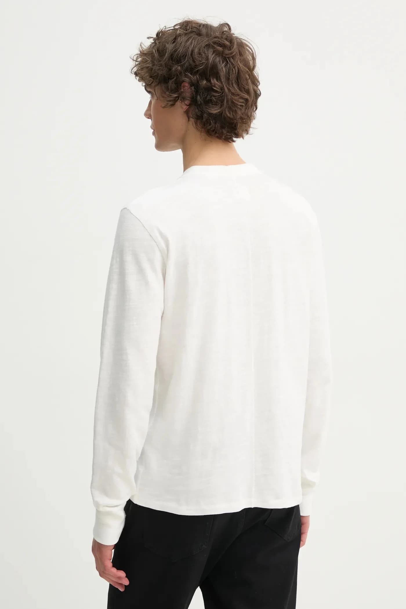 Хлопковая рубашка с длинным рукавом - фото 3