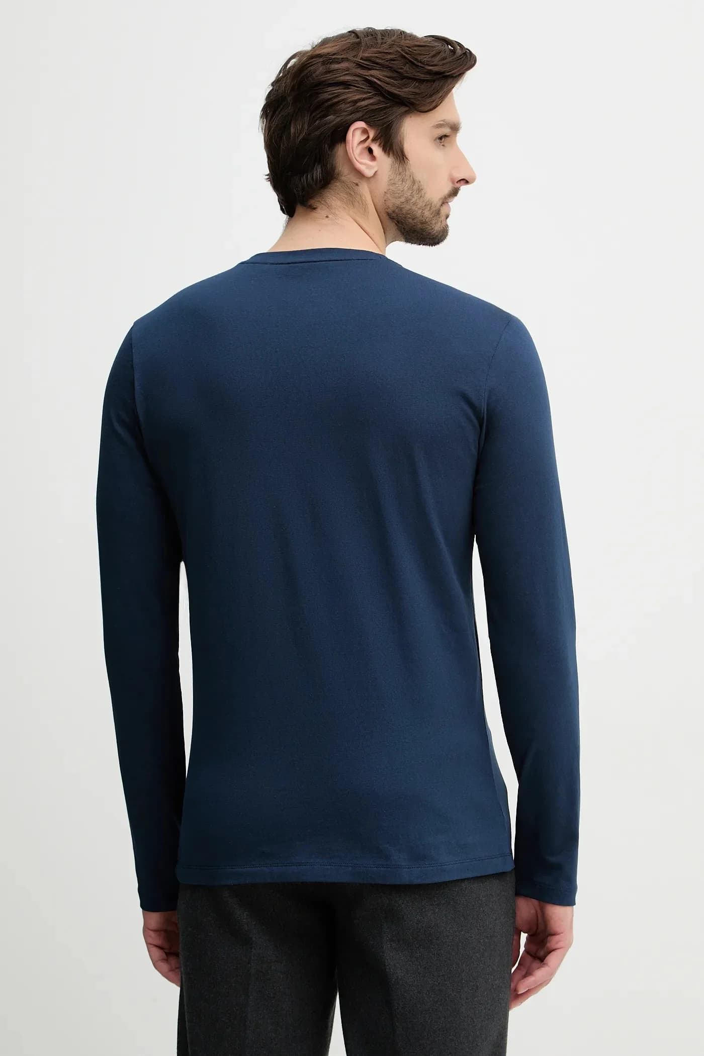 Хлопковая рубашка с длинным рукавом - фото 3