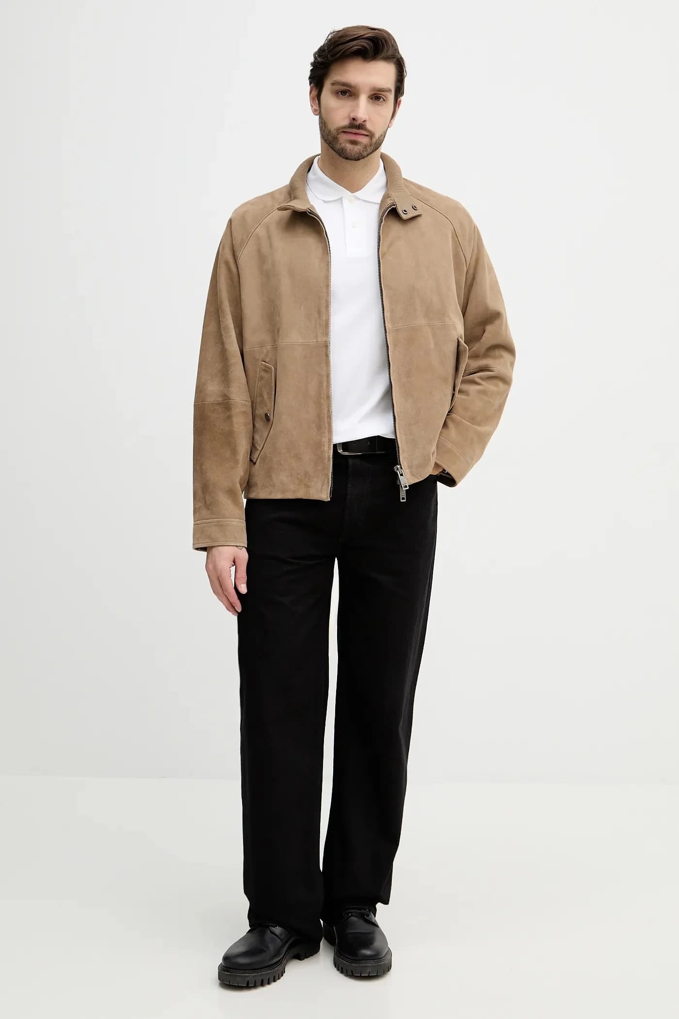 Хлопковая рубашка с длинным рукавом - фото 2