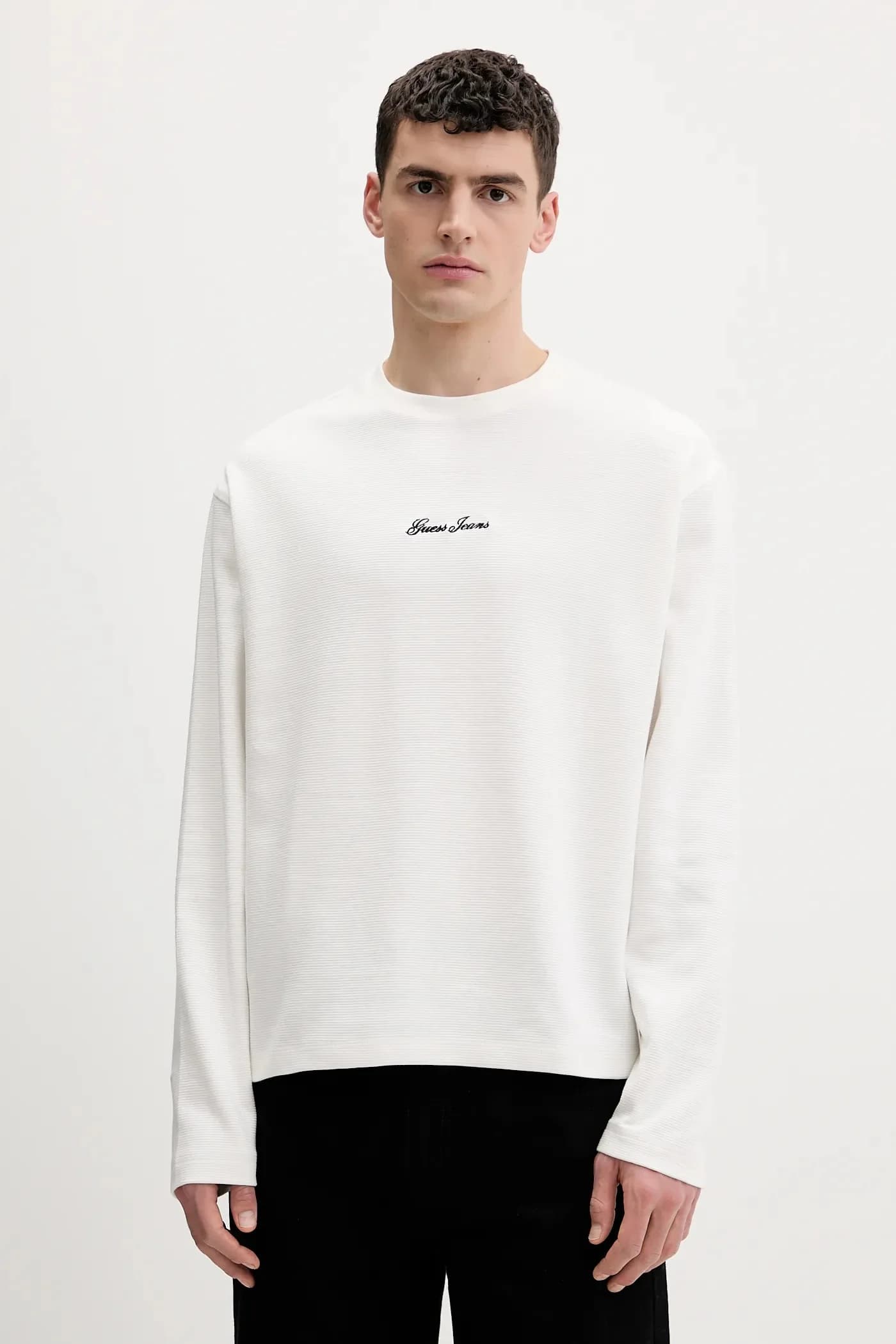 Хлопковая рубашка с длинным рукавом