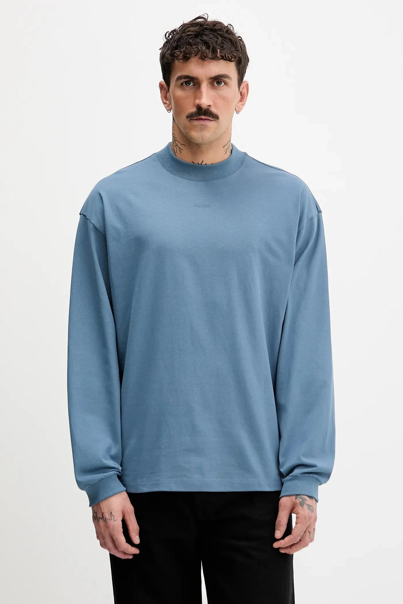 Хлопковая рубашка Daposo с длинными рукавами