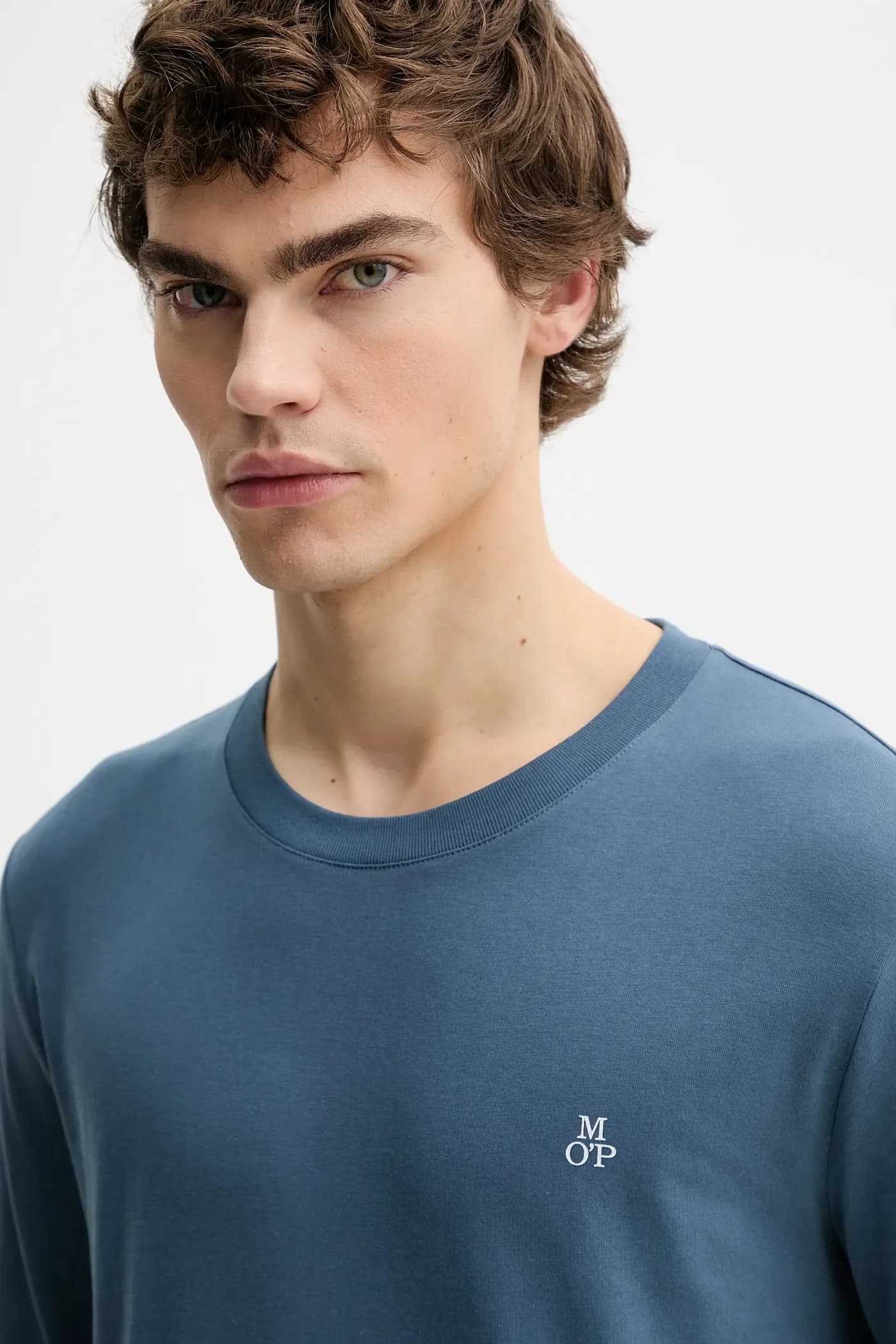 Хлопковая рубашка с длинным рукавом - фото 4