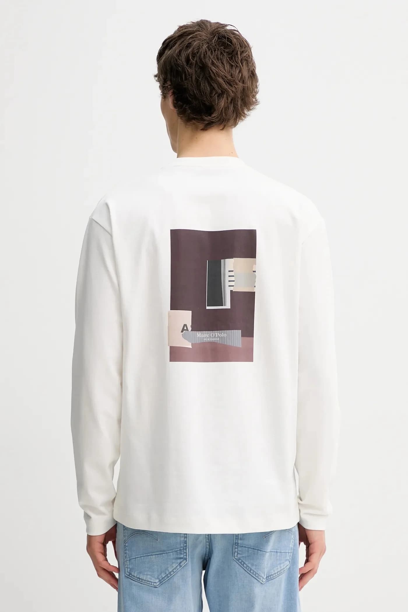 Хлопковая рубашка с длинным рукавом