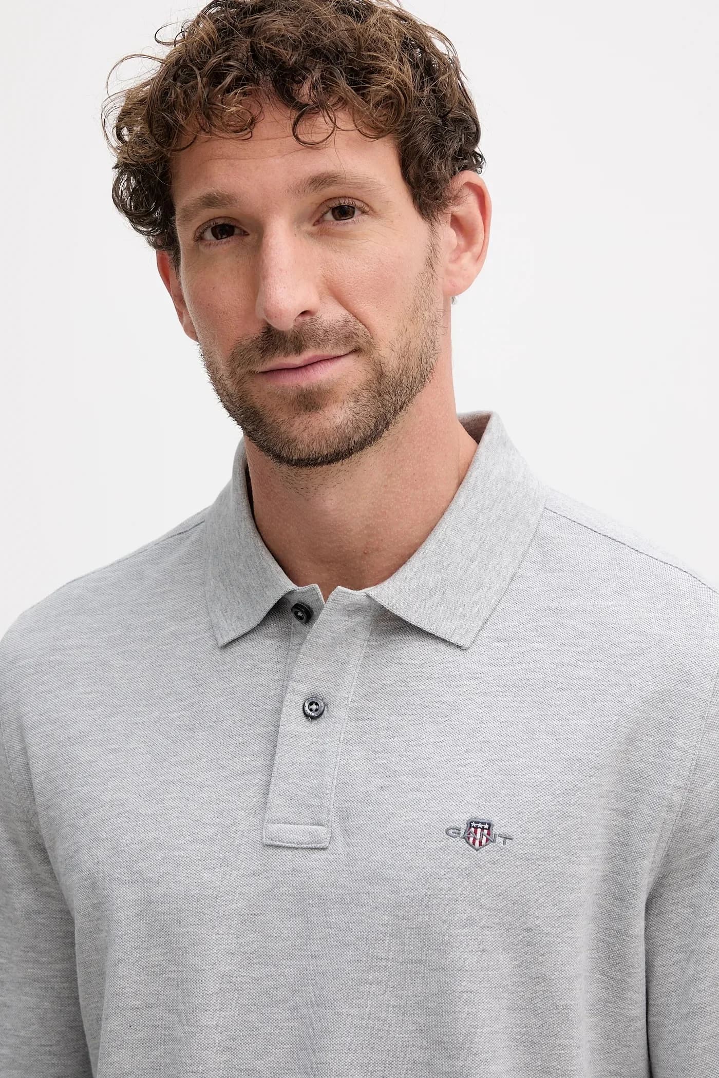 Хлопковая рубашка с длинным рукавом - фото 4