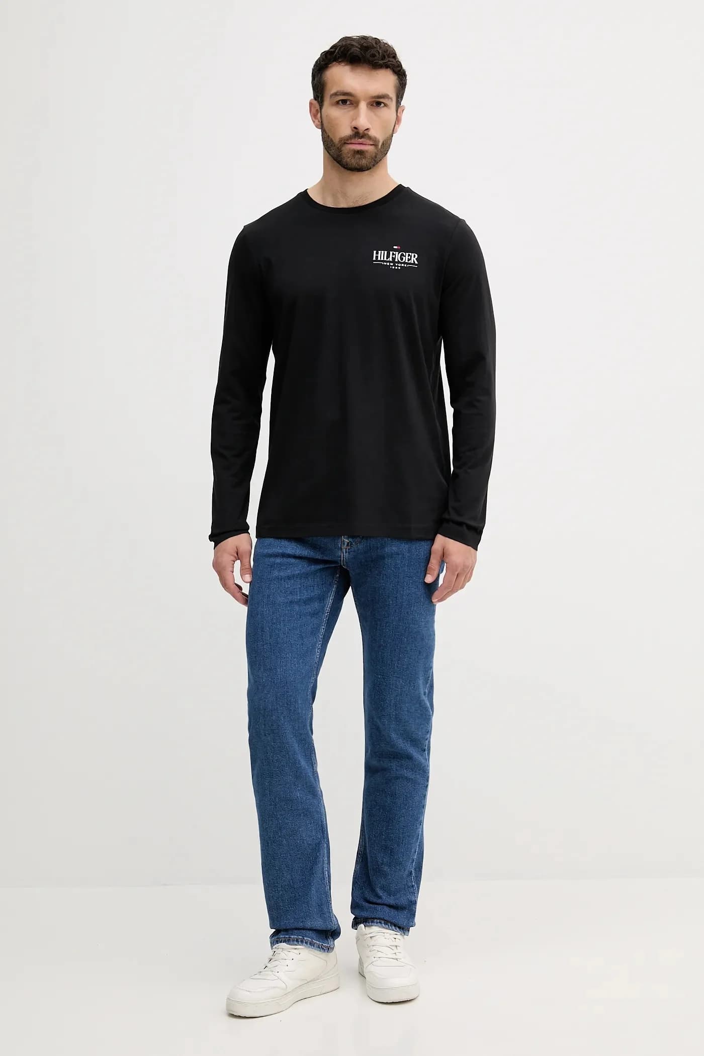 Хлопковая рубашка с длинным рукавом - фото 2