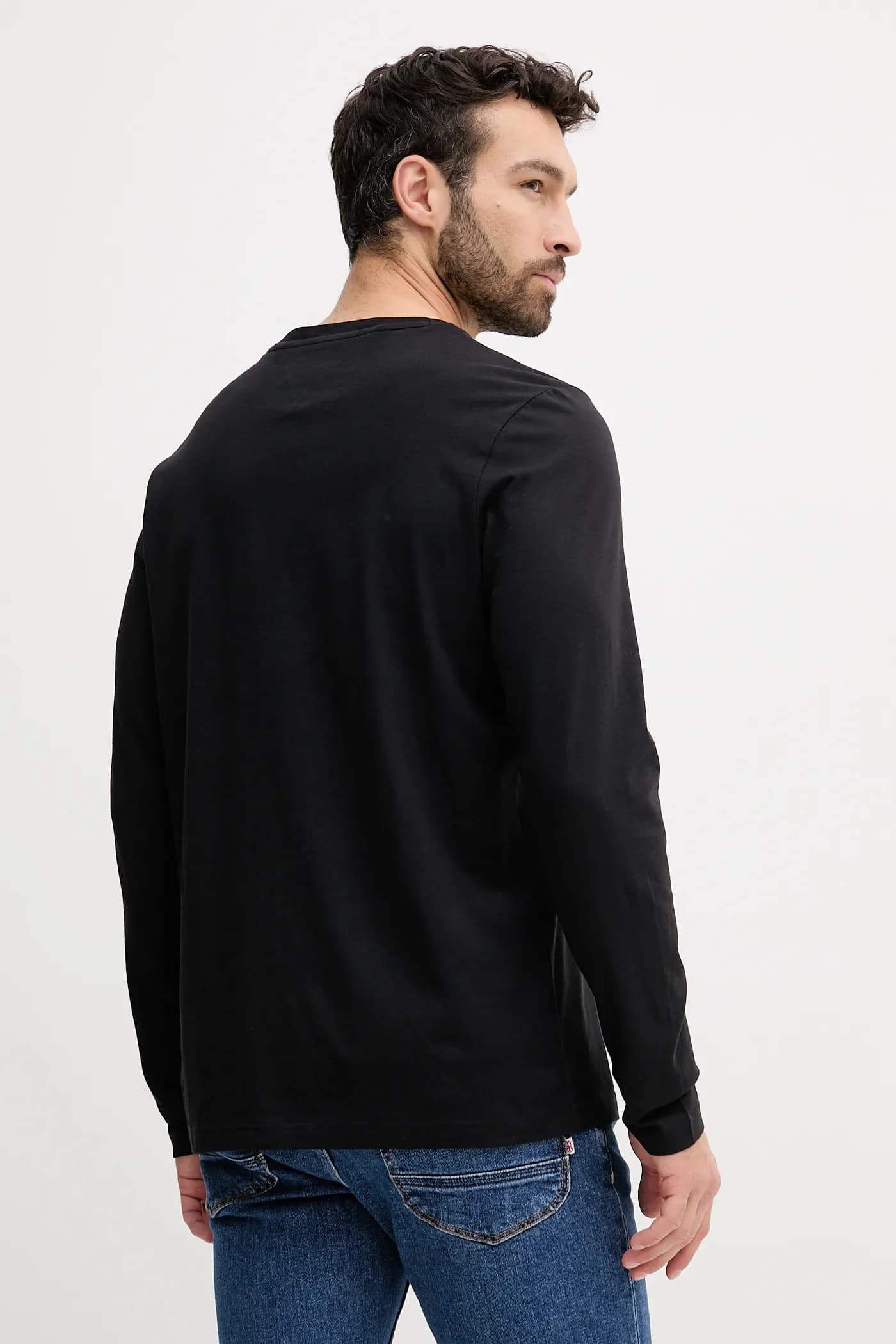 Хлопковая рубашка с длинным рукавом - фото 3