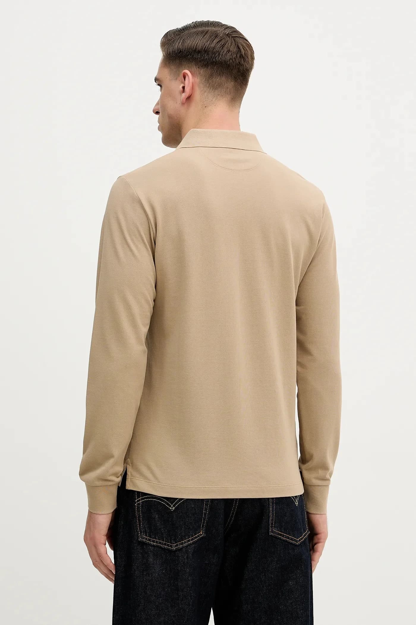 Хлопковая рубашка с длинным рукавом - фото 3