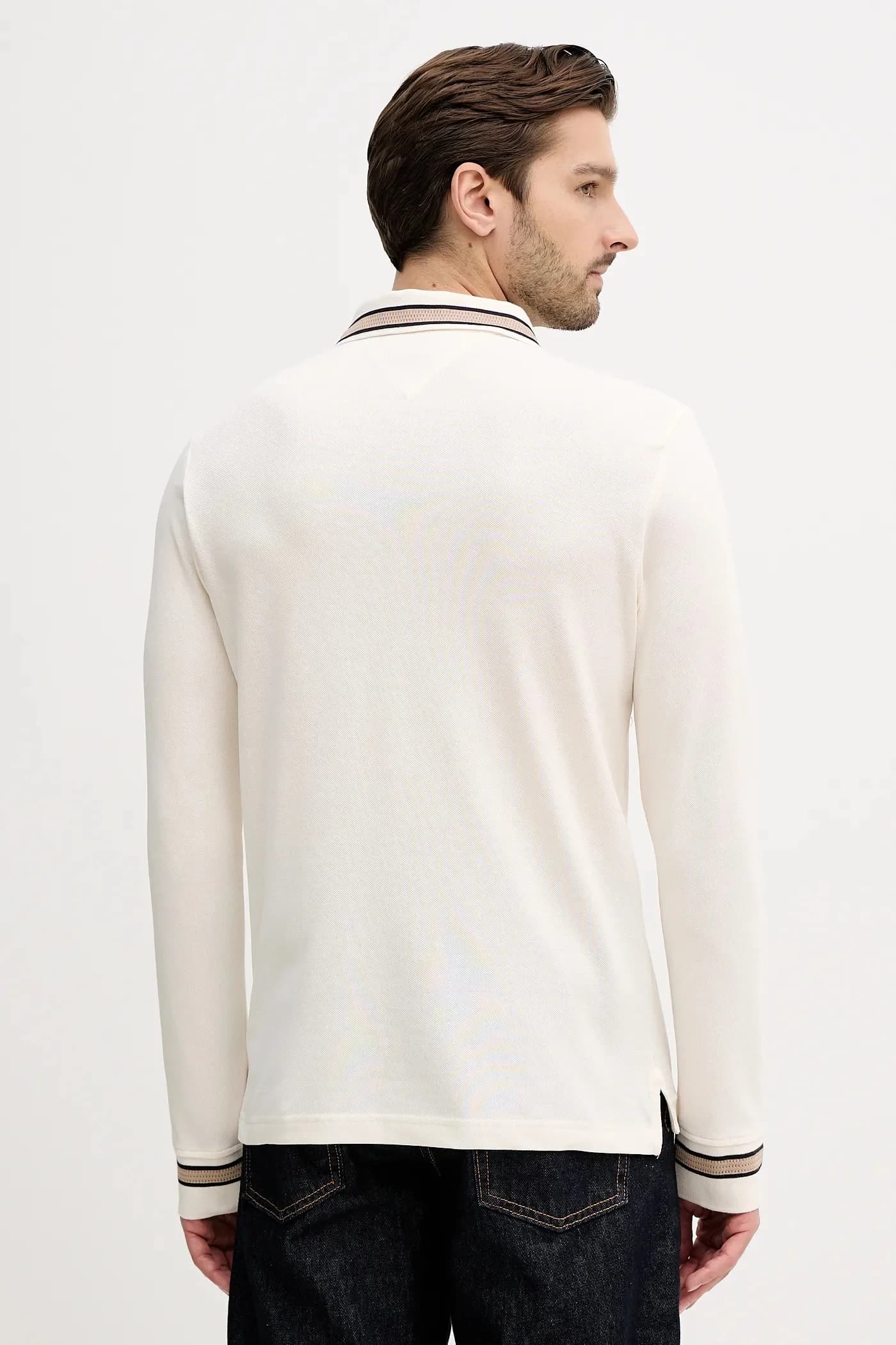 Хлопковая рубашка с длинным рукавом - фото 3