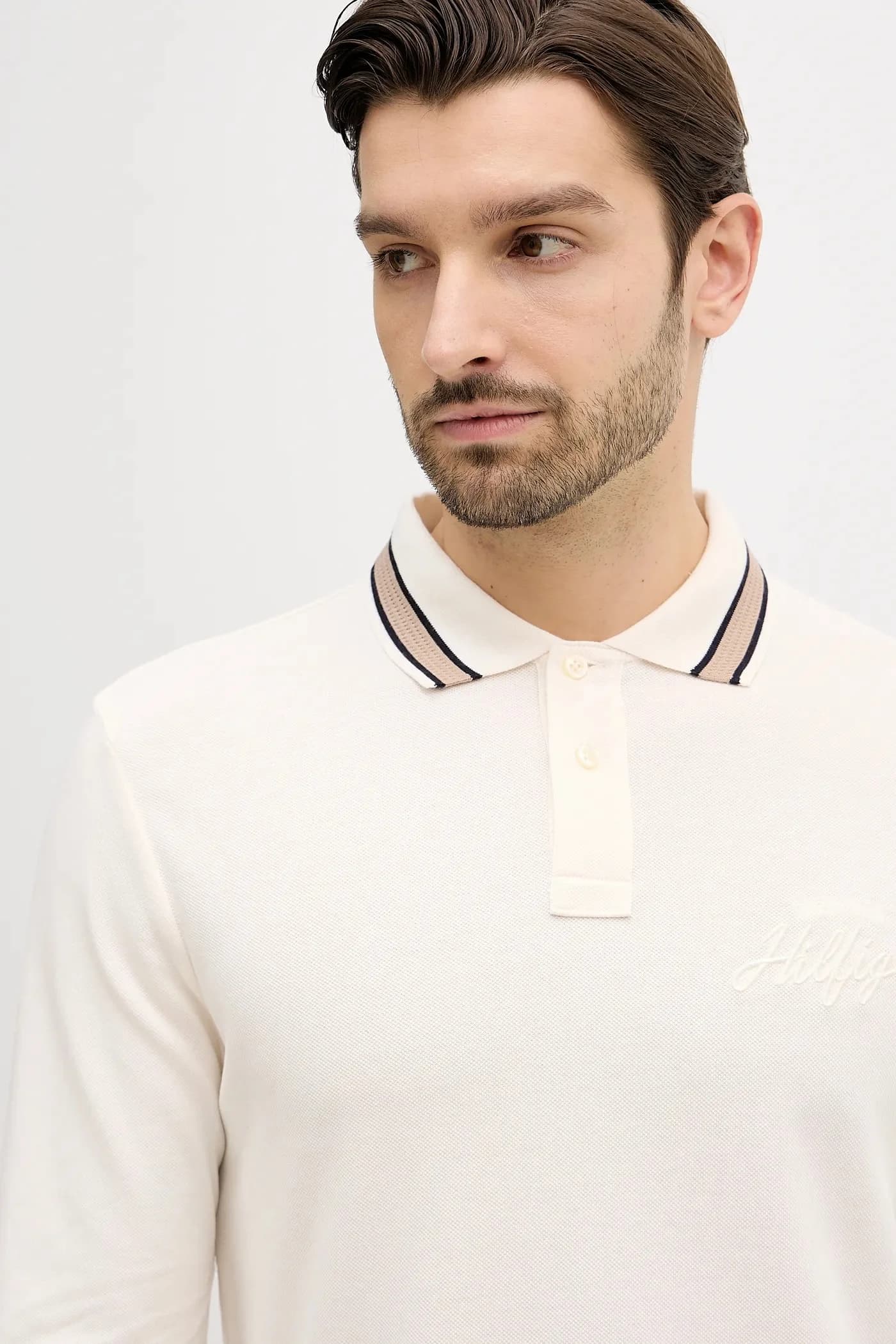 Хлопковая рубашка с длинным рукавом - фото 4