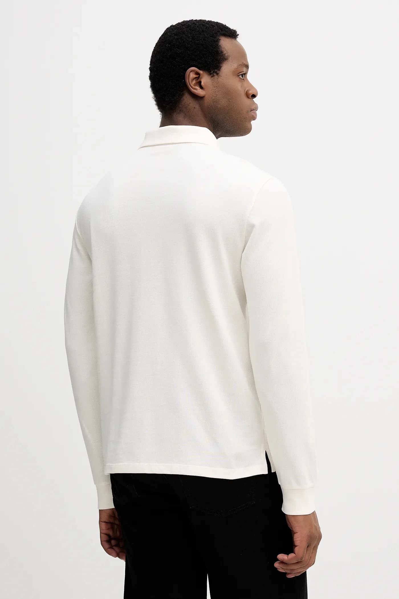 Хлопковая рубашка с длинным рукавом - фото 3