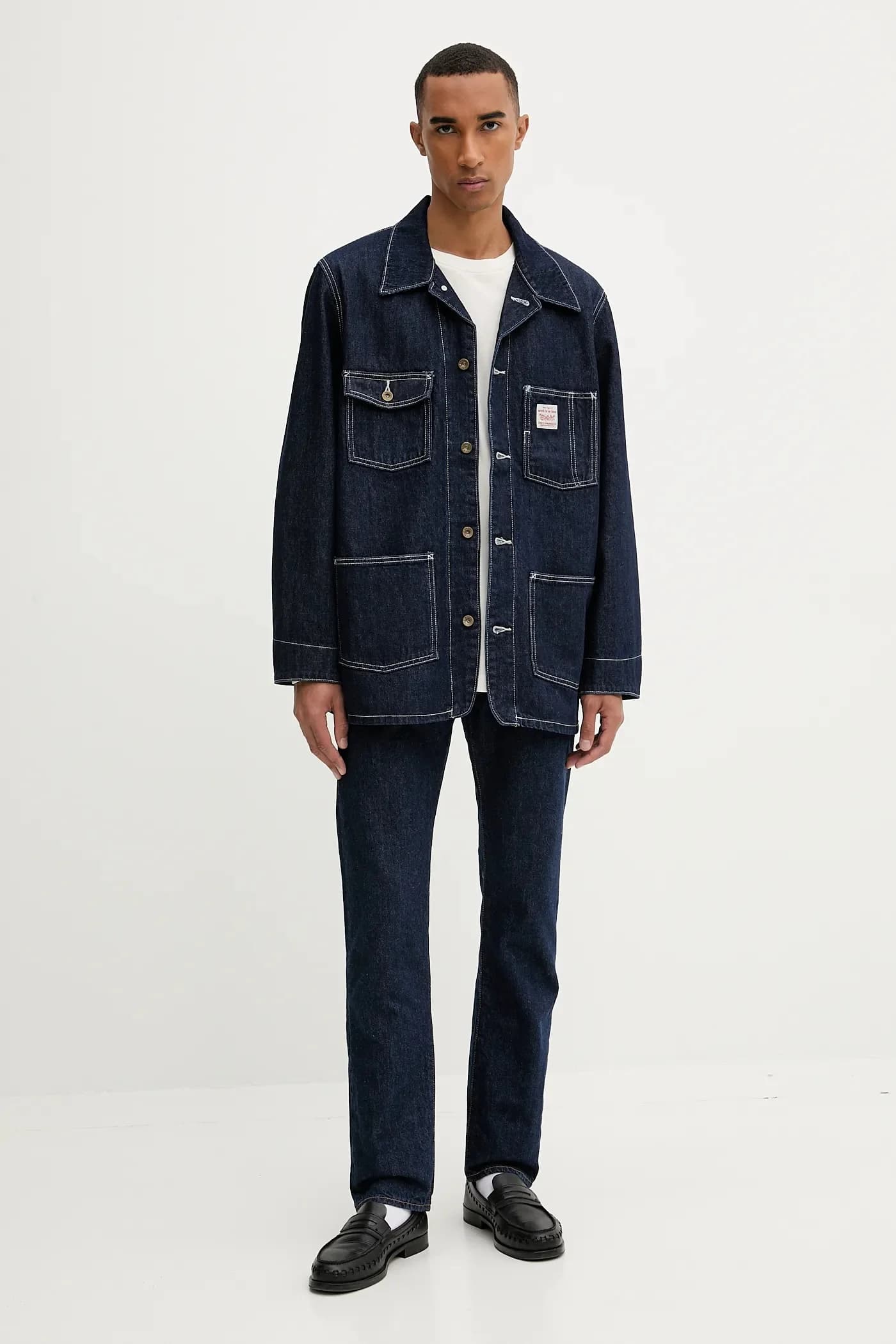 Хлопковая рубашка с длинным рукавом - фото 2