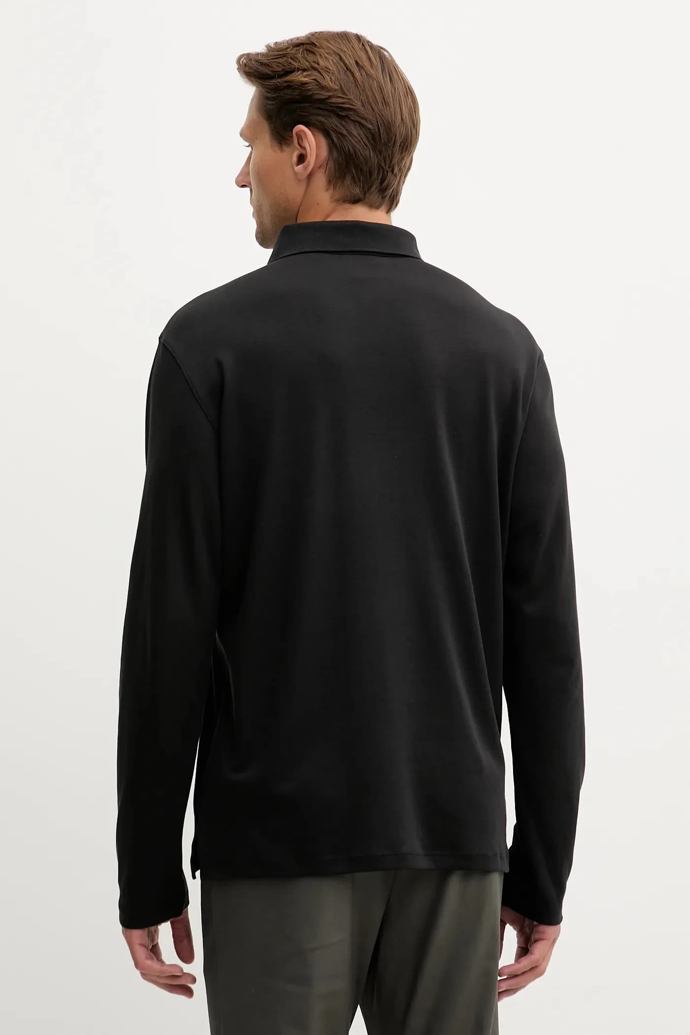 Хлопковая рубашка с длинным рукавом - фото 3