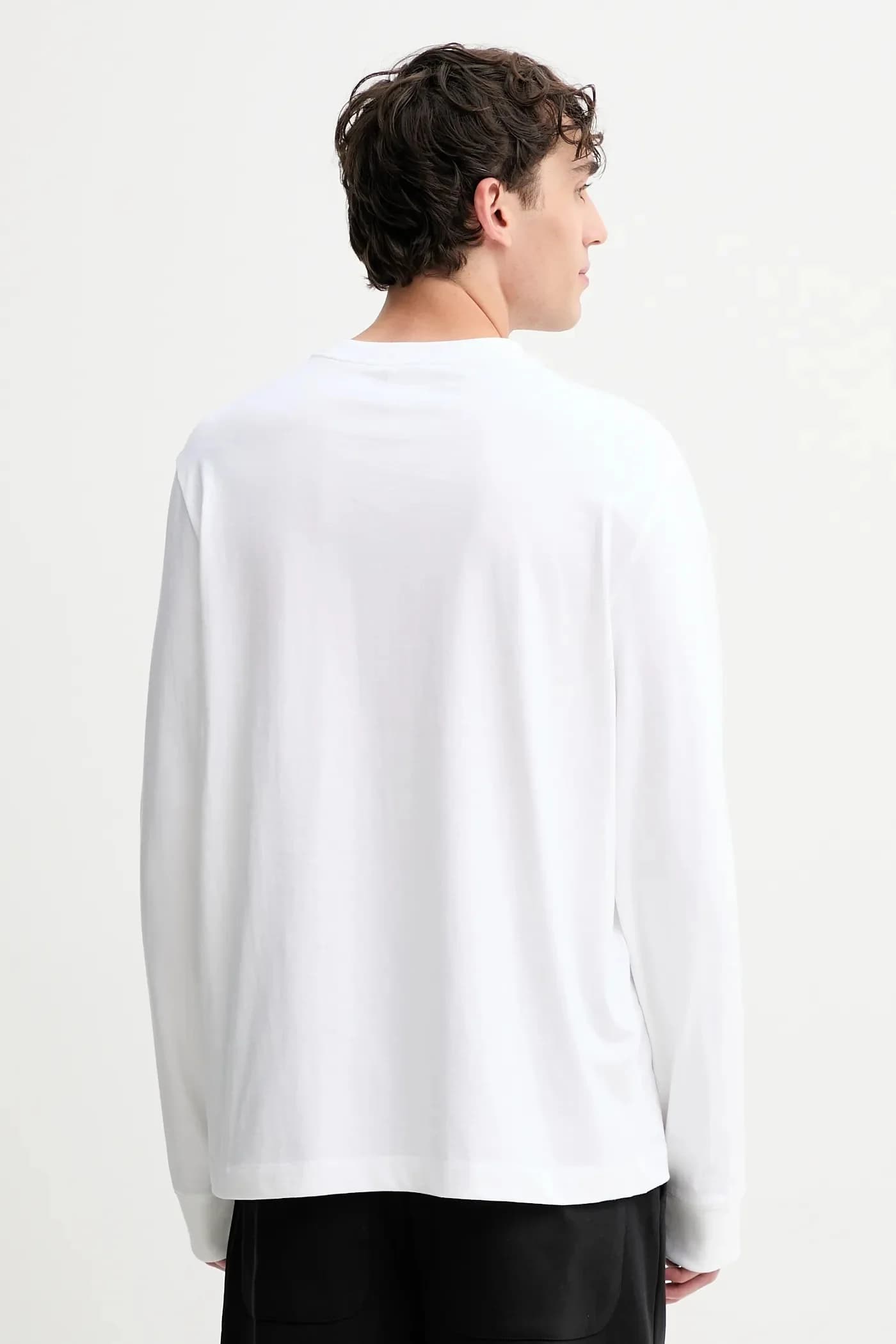 Хлопковая рубашка с длинным рукавом - фото 3