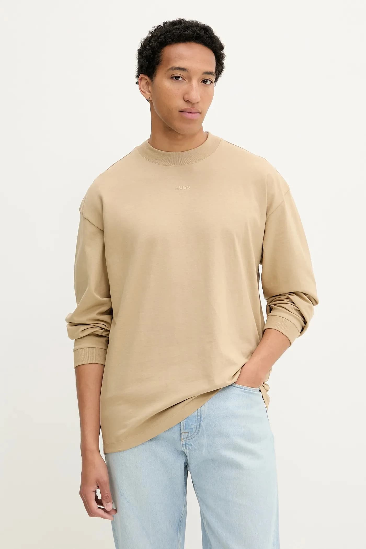 Хлопковая рубашка Daposo с длинными рукавами