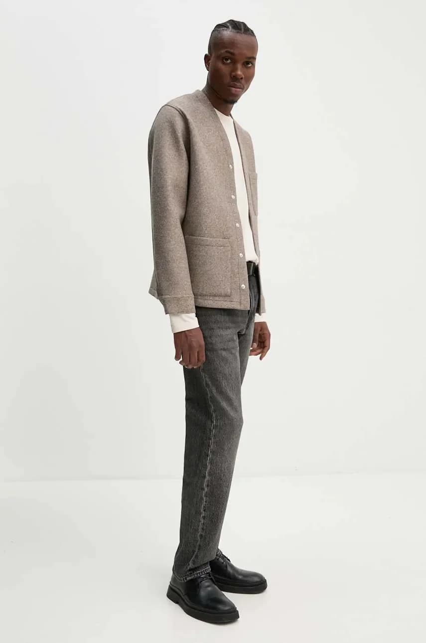 Хлопковая рубашка с длинным рукавом - фото 2