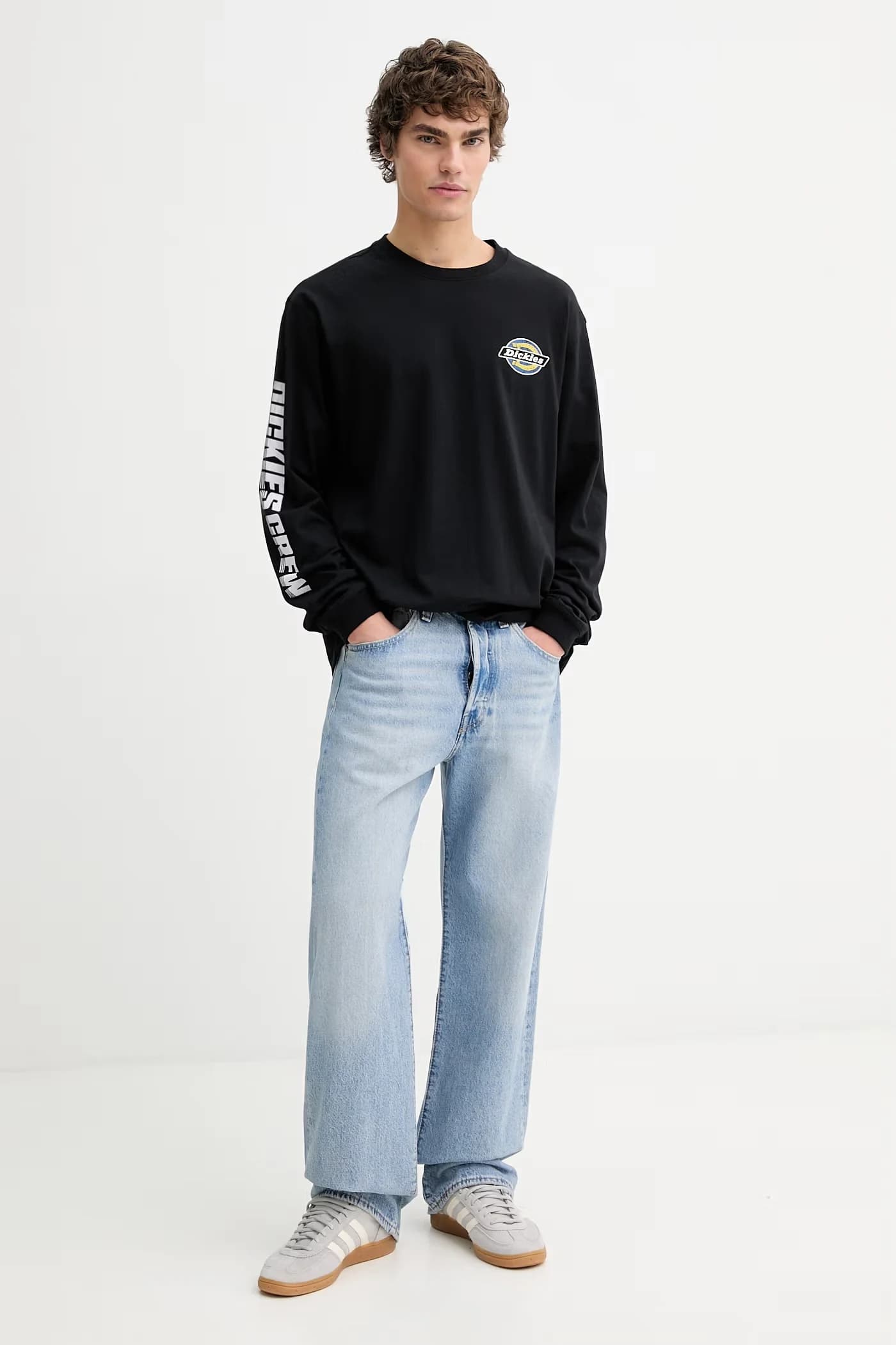 Хлопковая рубашка с длинным рукавом - фото 2