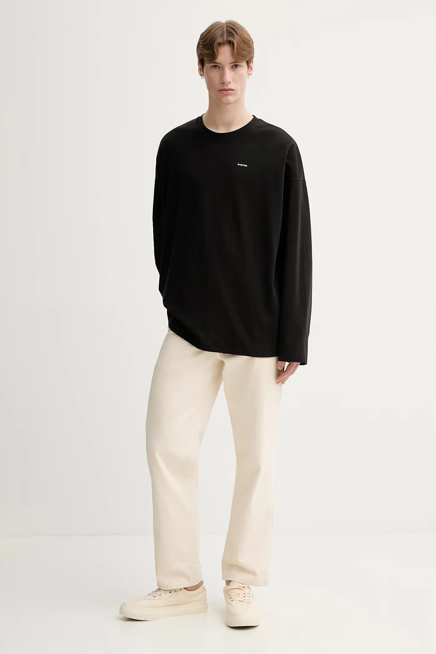 Хлопковый лонгслив из плотного джерси оверсайз - фото 2