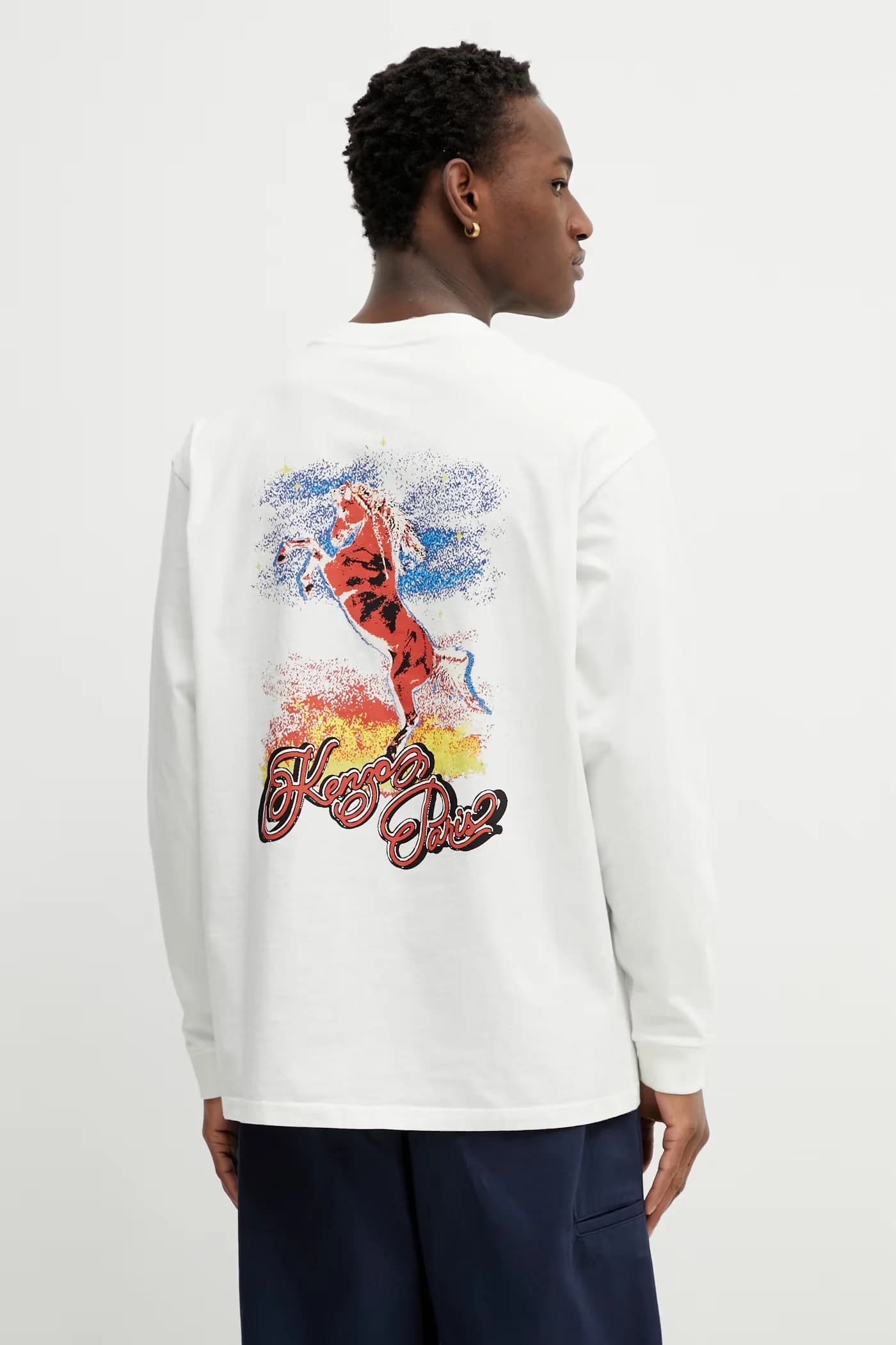 Хлопковая рубашка с длинным рукавом