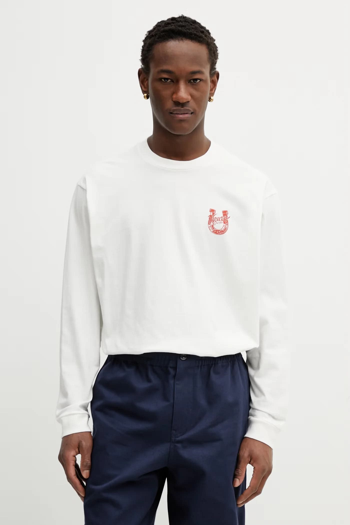 Хлопковая рубашка с длинным рукавом - фото 3