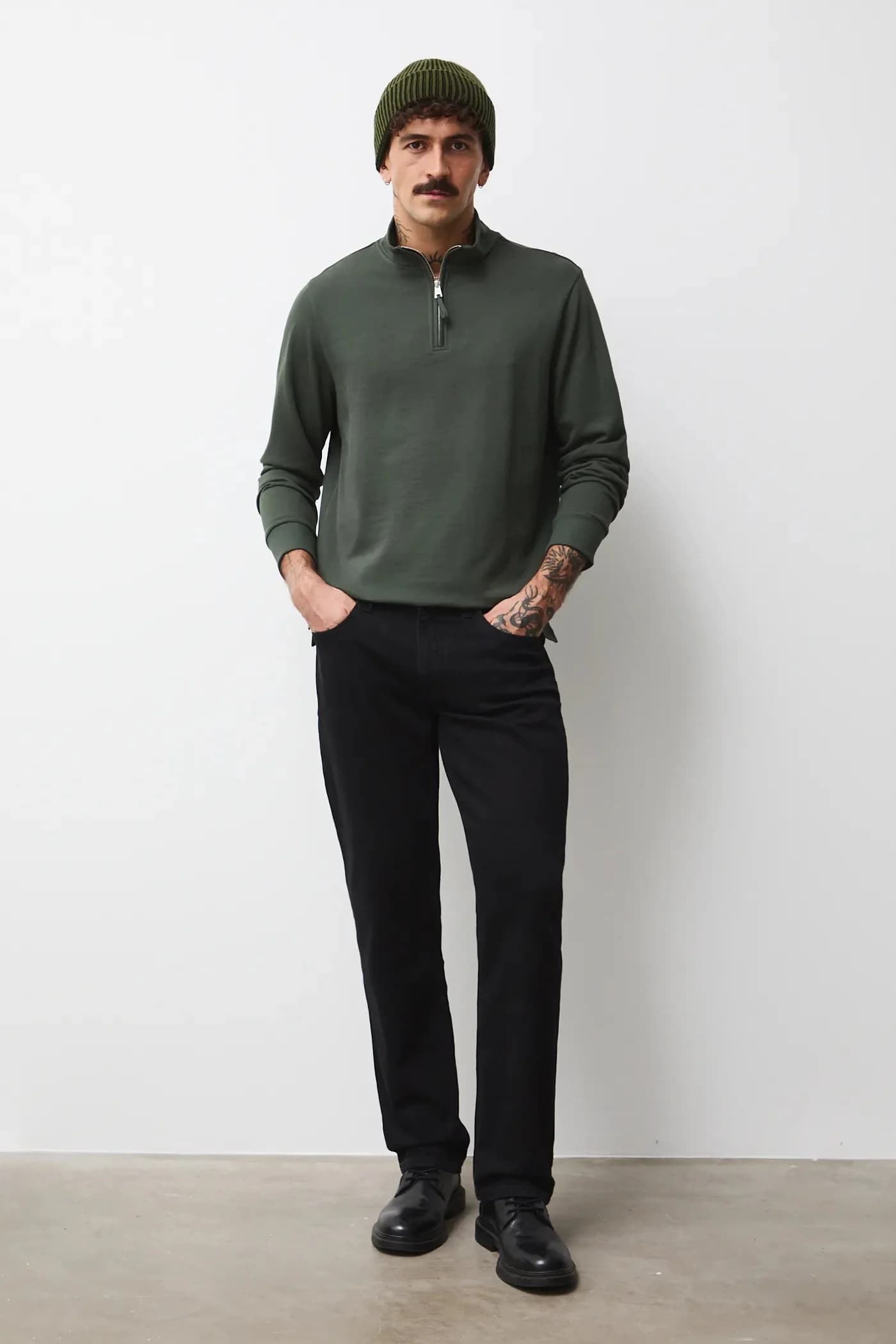 Хлопковая рубашка с длинным рукавом