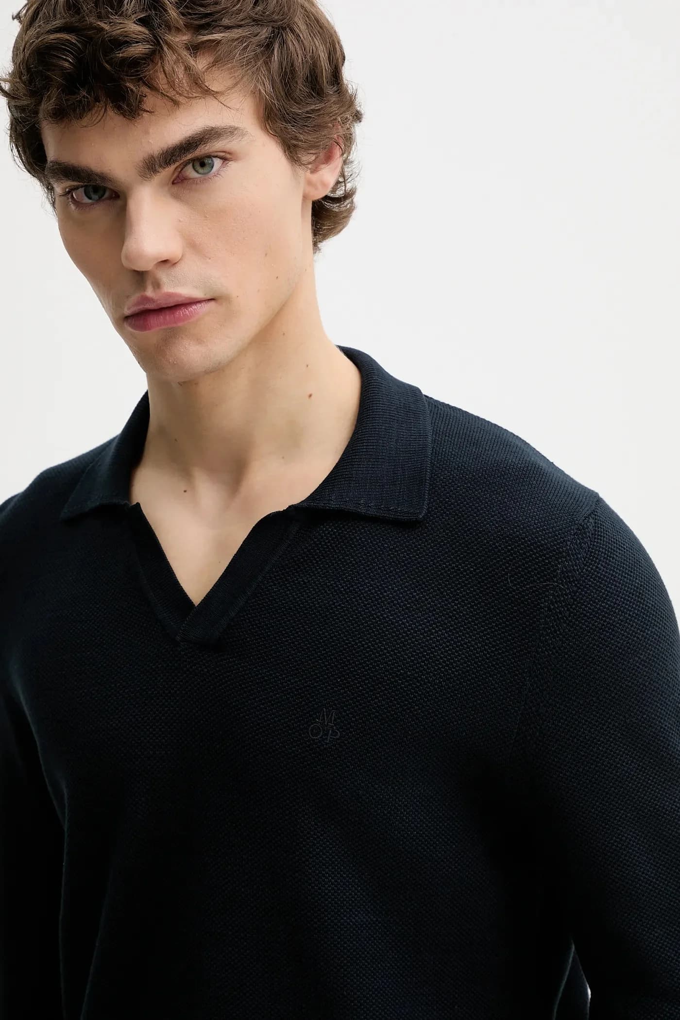 Хлопковая рубашка с длинным рукавом - фото 4