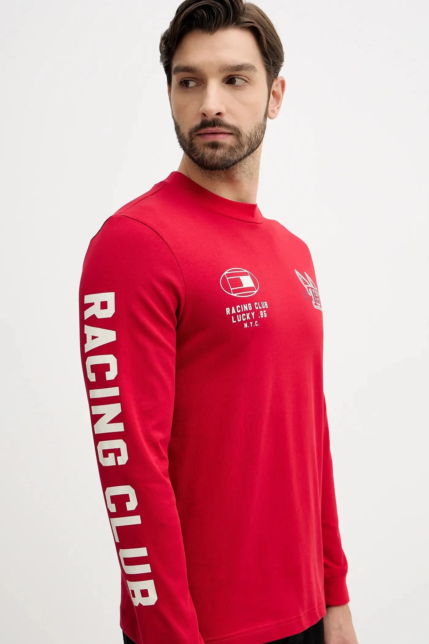 Хлопковая рубашка с длинным рукавом - фото 4