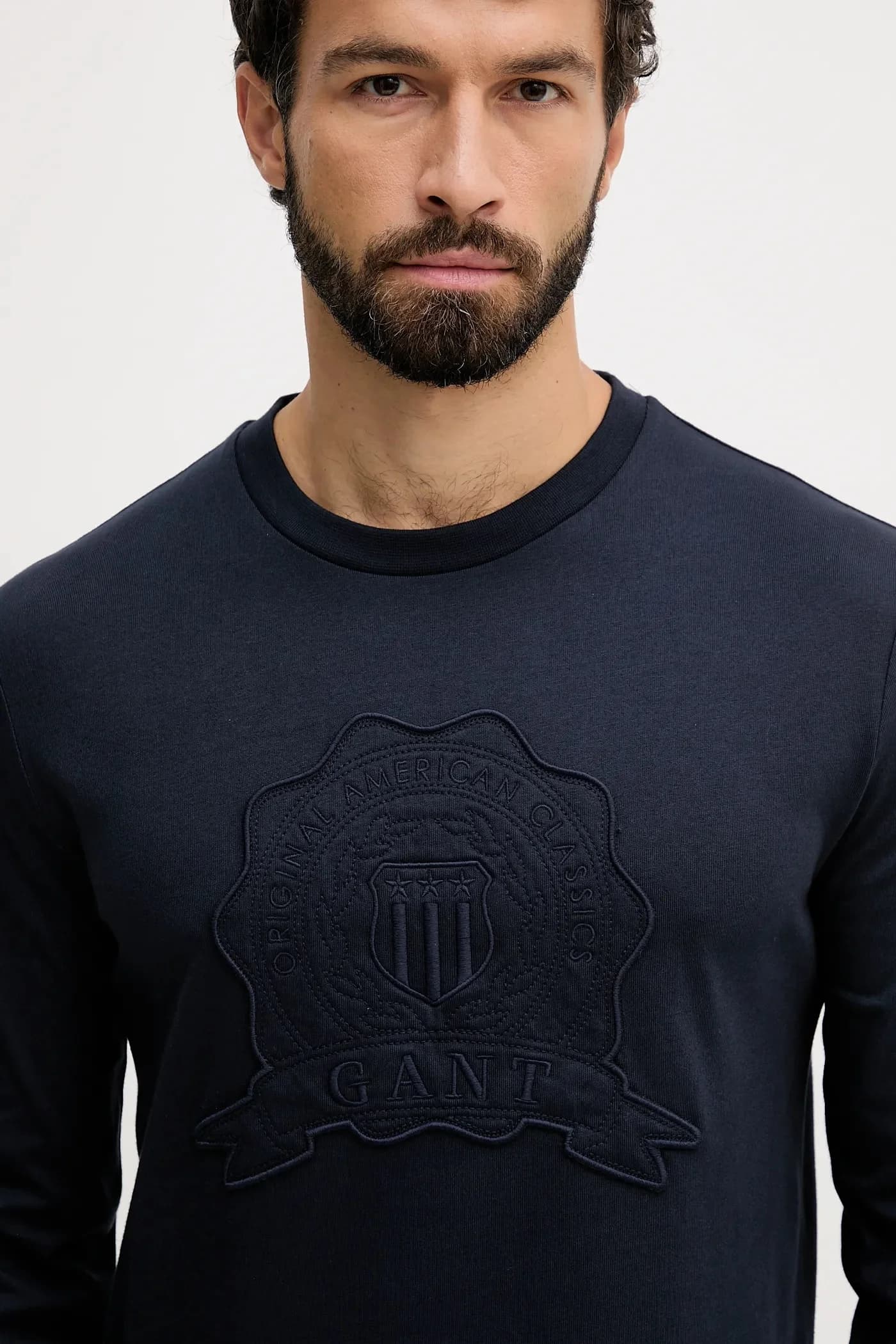 Хлопковая рубашка с длинным рукавом - фото 4