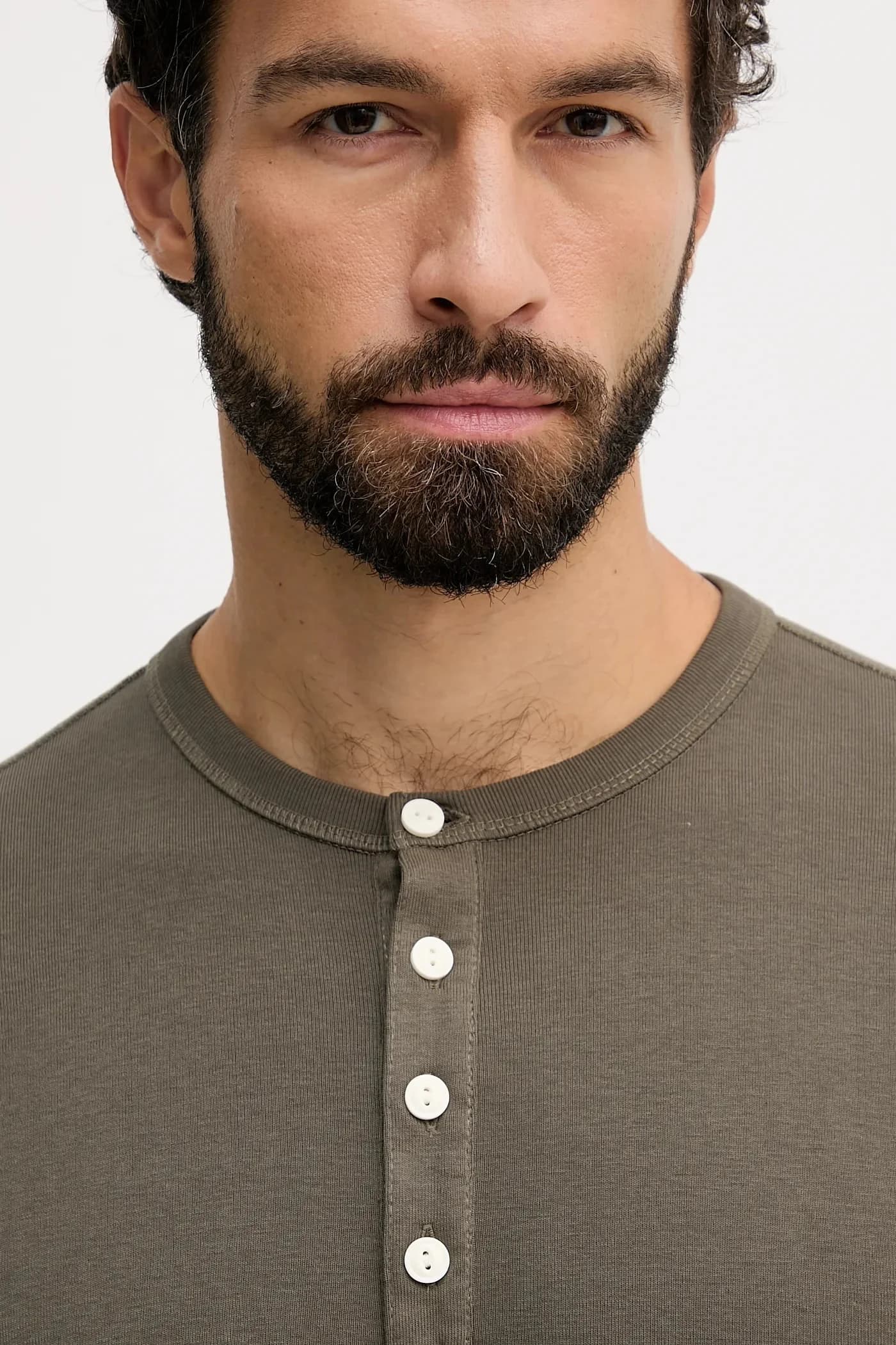 Хлопковая рубашка с длинным рукавом - фото 4