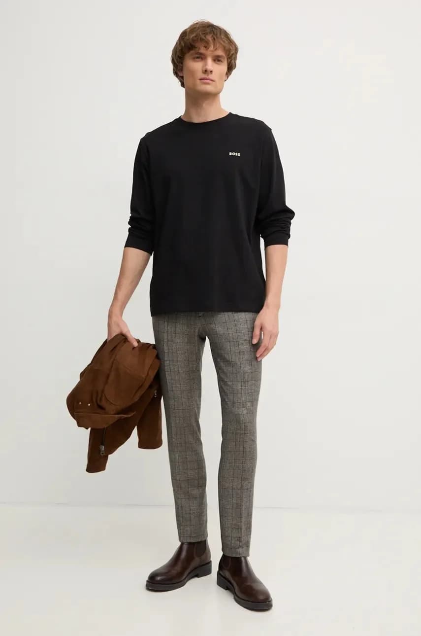 Хлопковая рубашка с длинным рукавом - фото 2